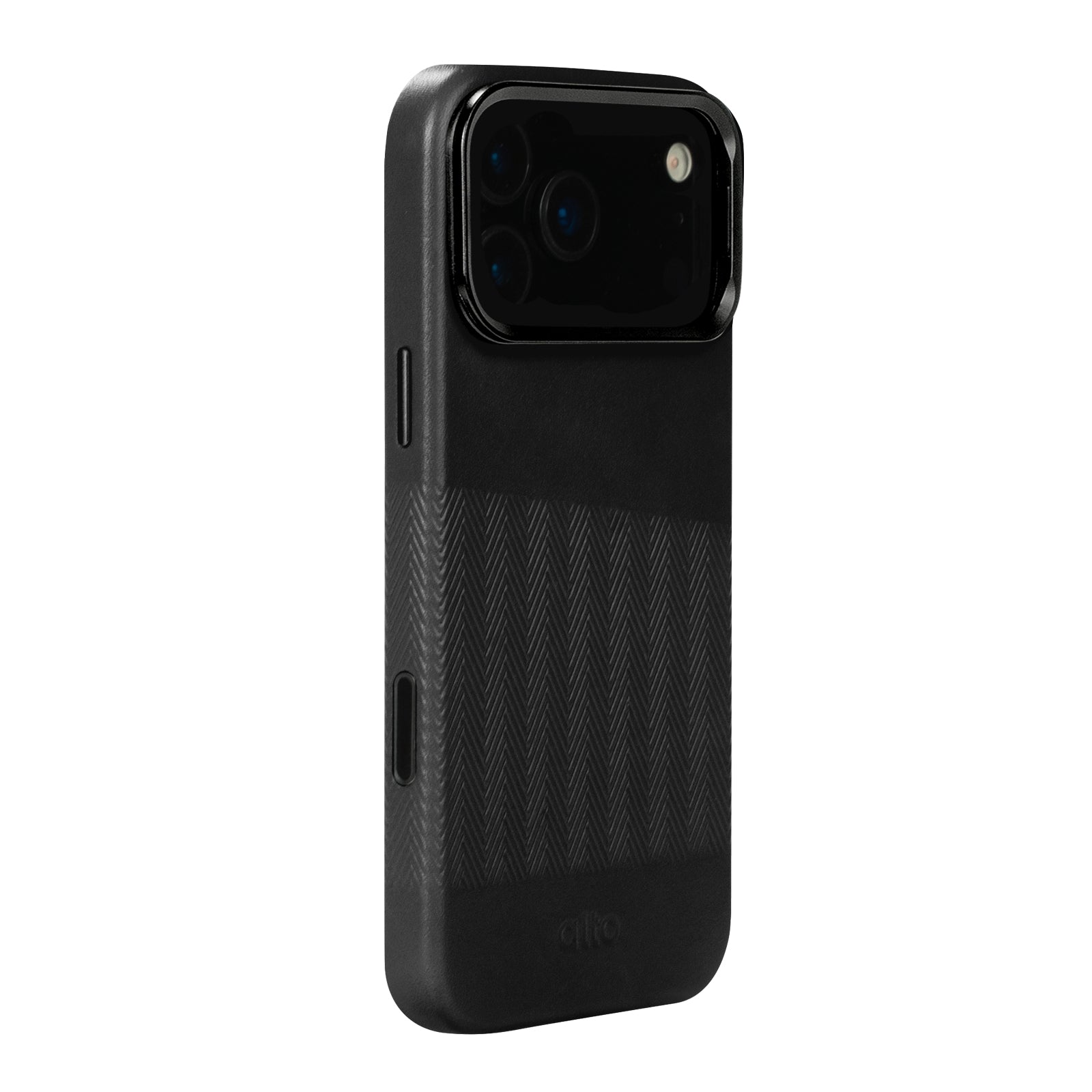 iPhone 17 Pro Max - Herring 磁吸支架皮革手機殼 - 渡鴉黑