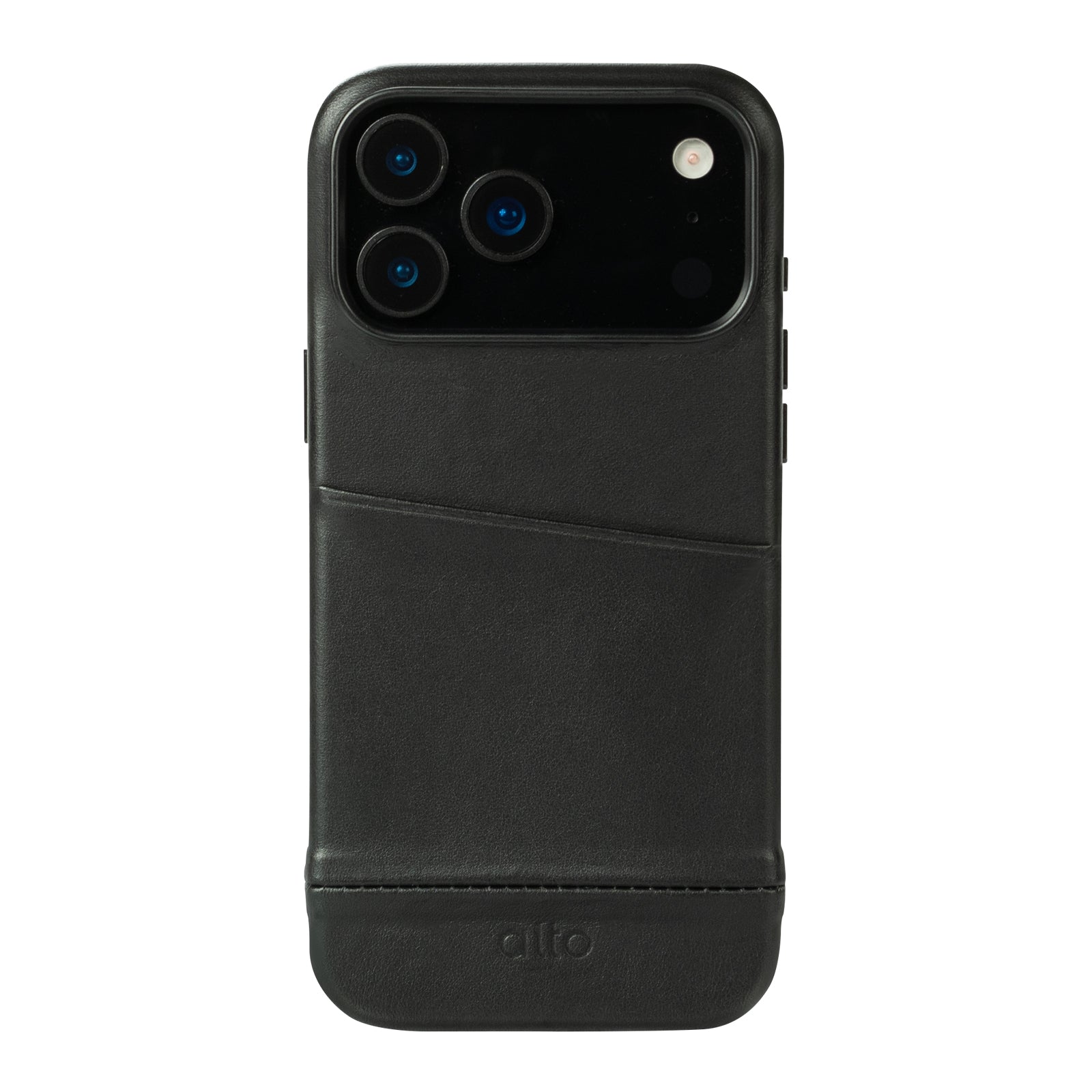 iPhone 17 Pro Max - Metro 插卡式皮革手機殼 - 渡鴉黑