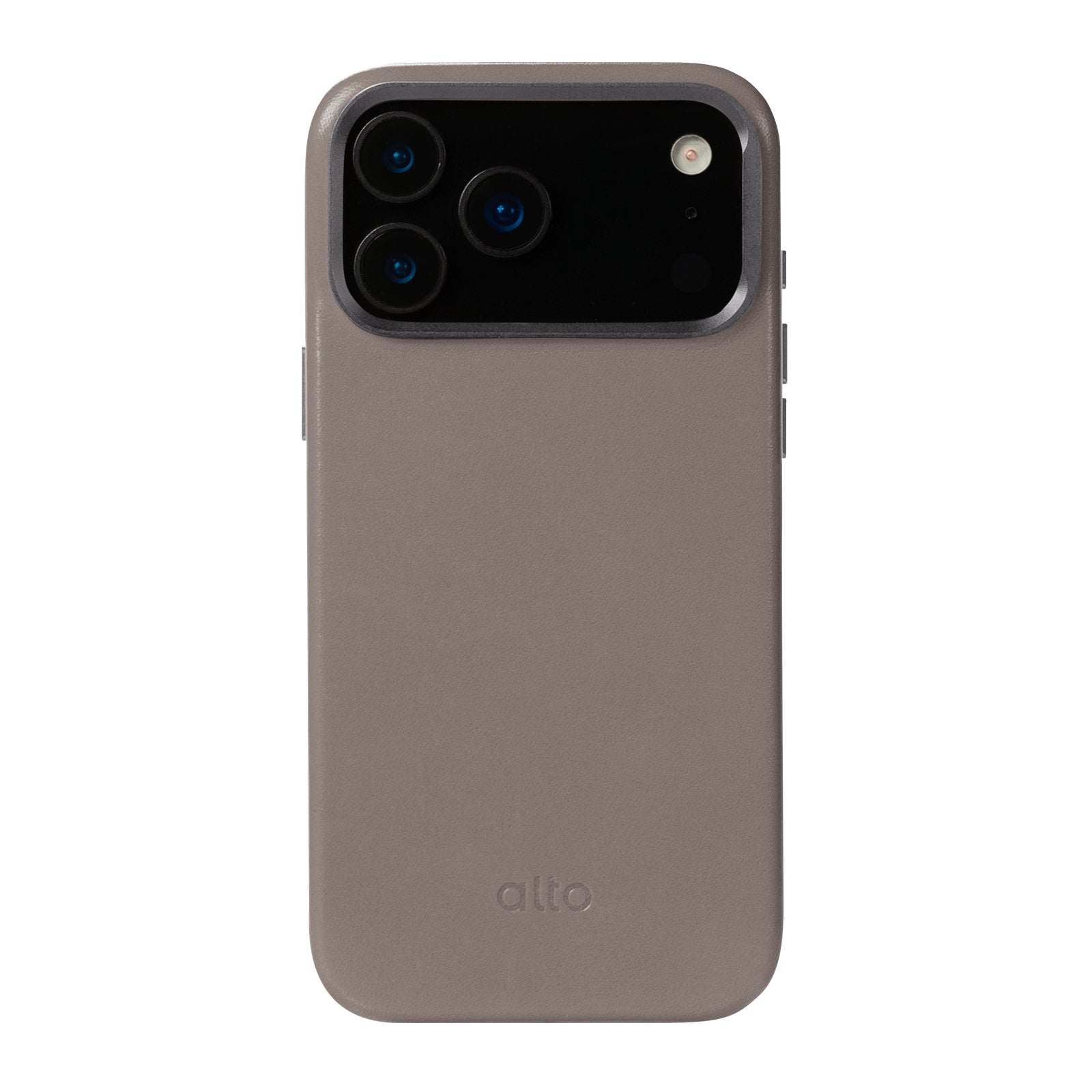 iPhone 17 Pro Max - Uplop 磁吸支架皮革手機殼 - 礫石灰