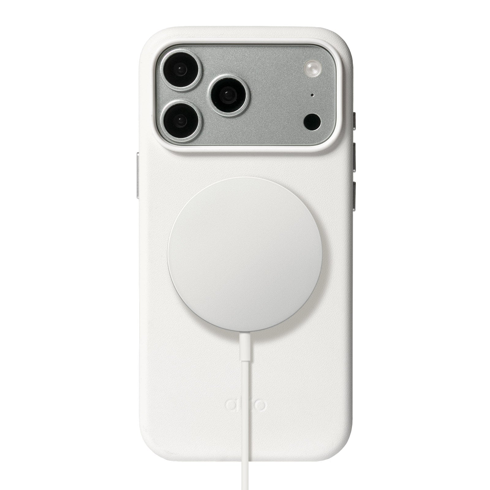 iPhone 18 Pro Max - Clop 磁吸皮革手機殼 - 霜月白
