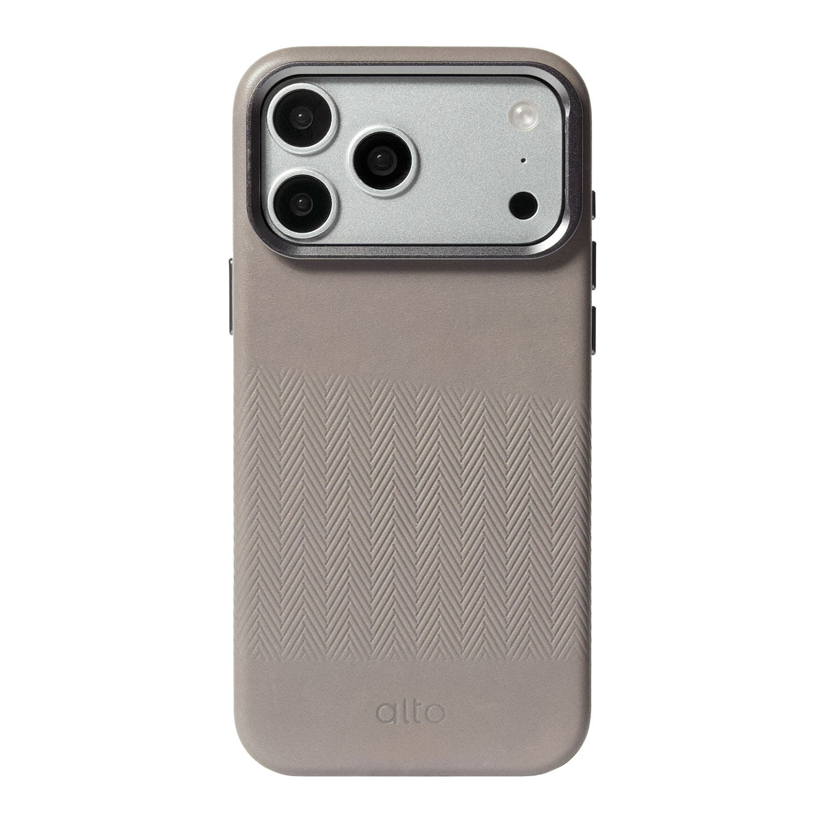 iPhone 18 Pro Max/17 Pro Max - Herring 磁吸支架皮革手機殼 - 礫石灰