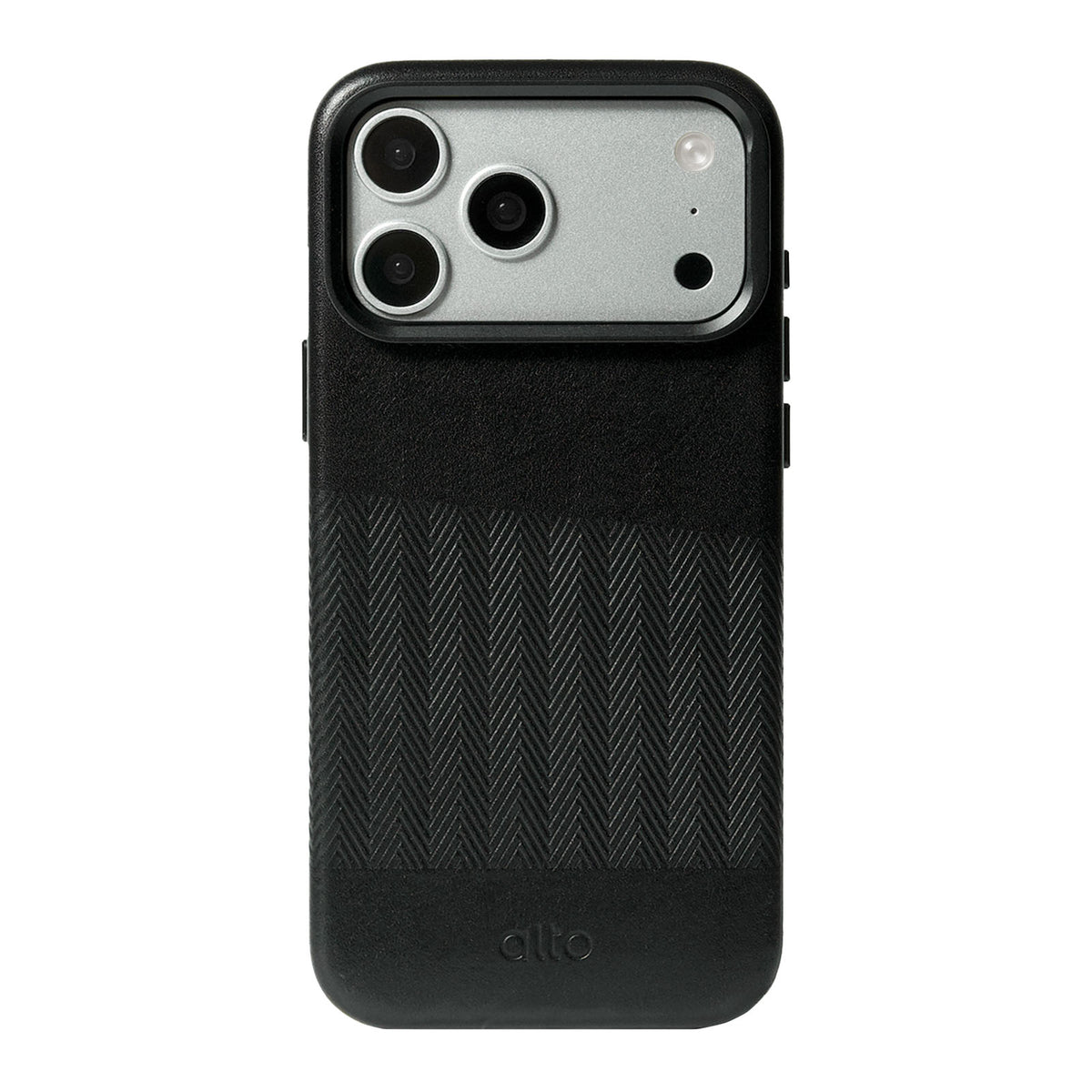 iPhone 18 Pro Max/17 Pro Max - Herring 磁吸支架皮革手機殼 - 渡鴉黑