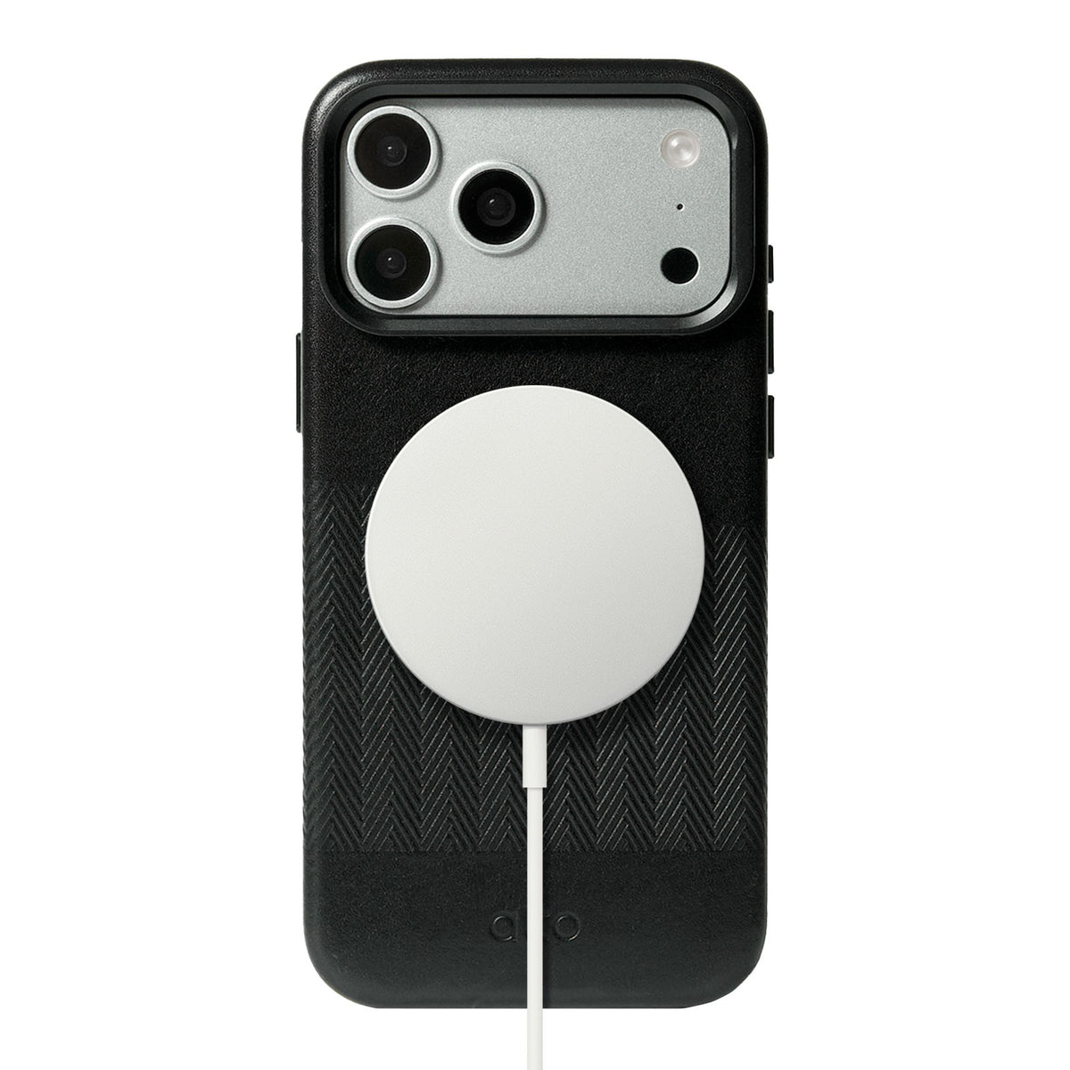 iPhone 18 Pro Max/17 Pro Max - Herring 磁吸支架皮革手機殼 - 渡鴉黑