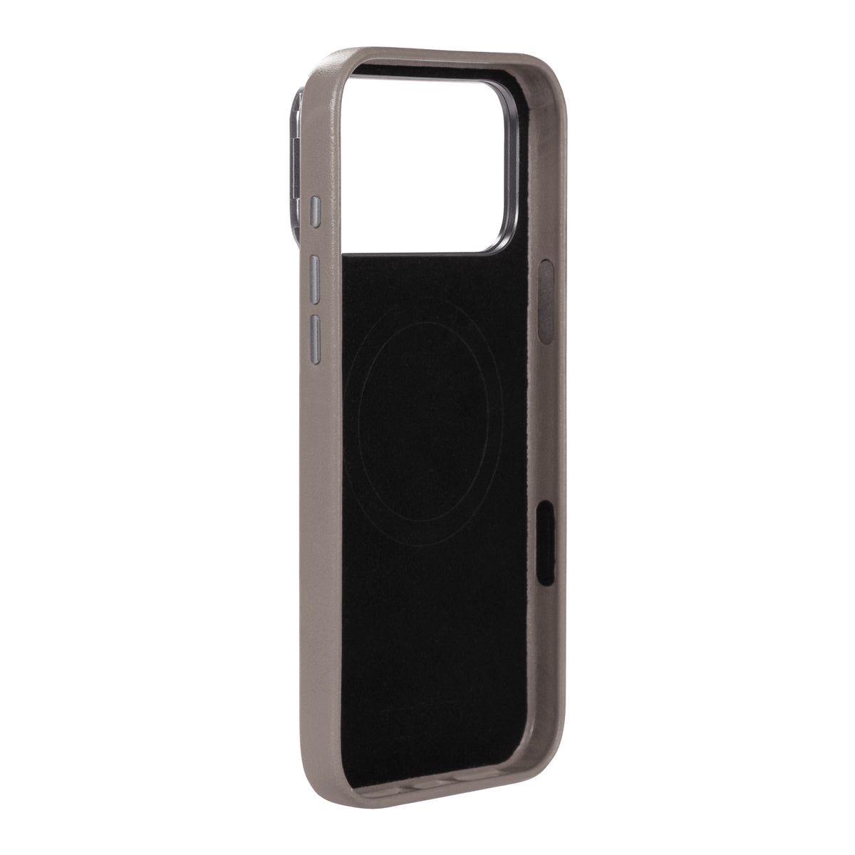 iPhone 18 Pro Max/17 Pro Max - Uplop 磁吸支架皮革手機殼 - 礫石灰