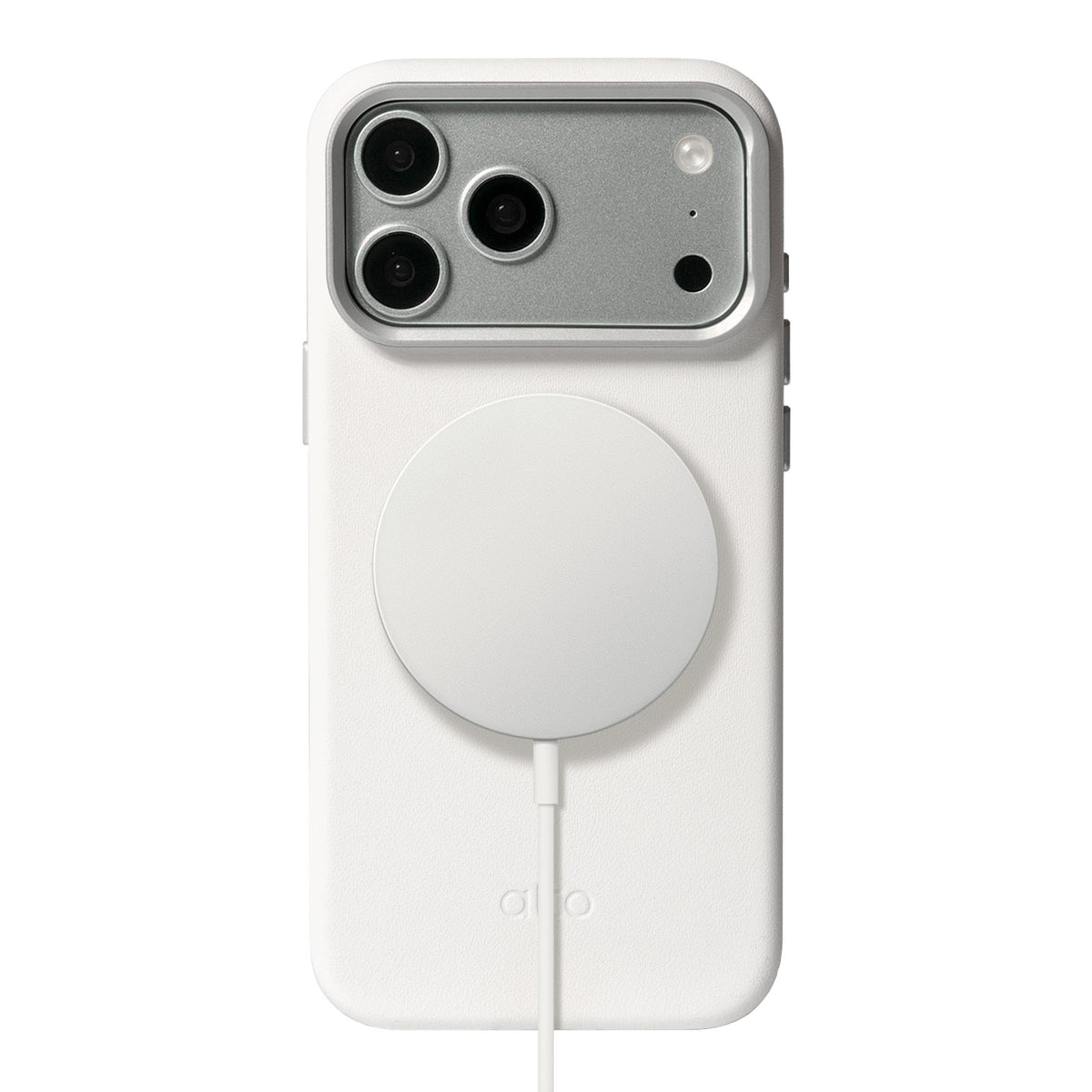 iPhone 18 Pro Max/17 Pro Max - Uplop 磁吸支架皮革手機殼 - 霜月白
