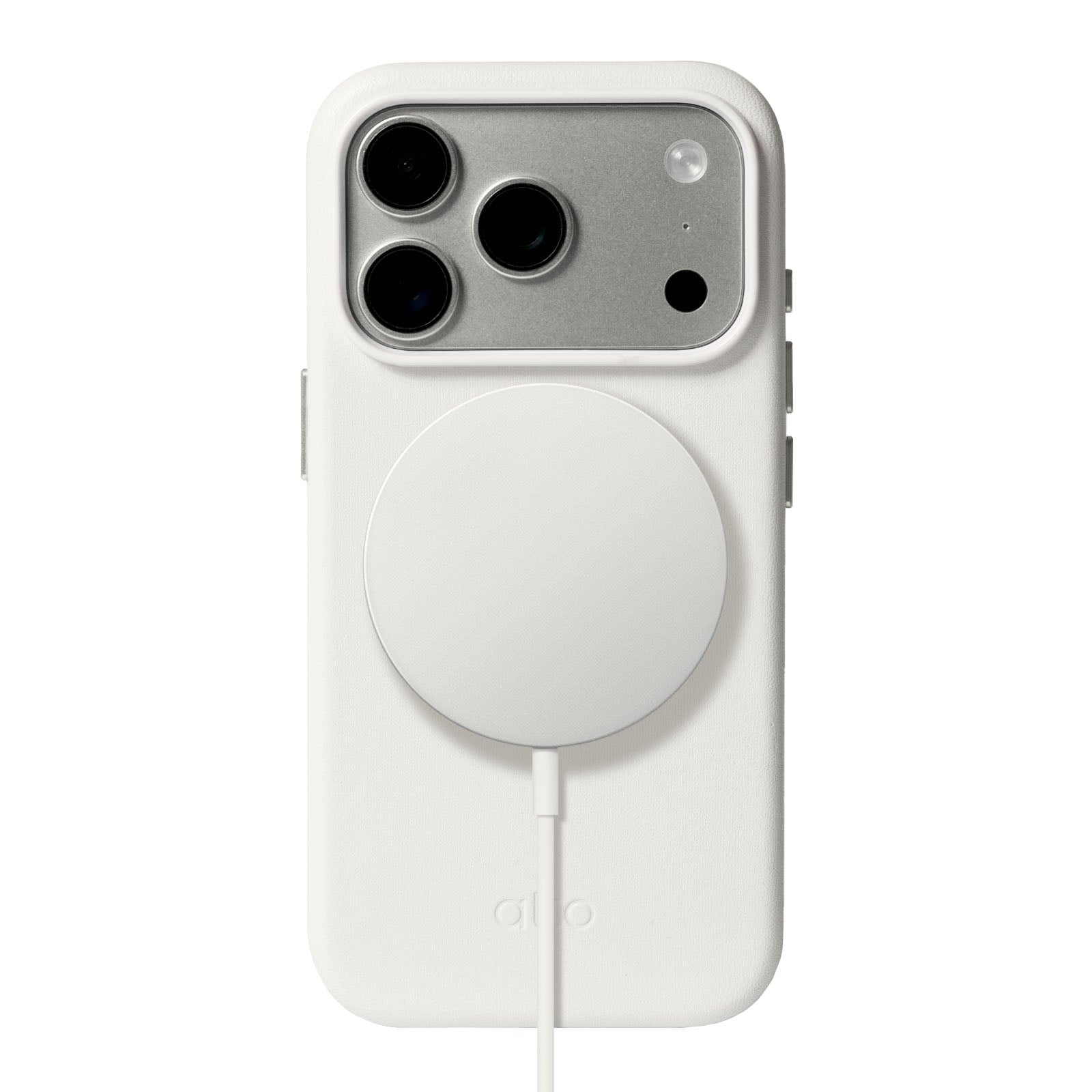 iPhone 18 Pro - Clop 磁吸皮革手機殼 - 霜月白