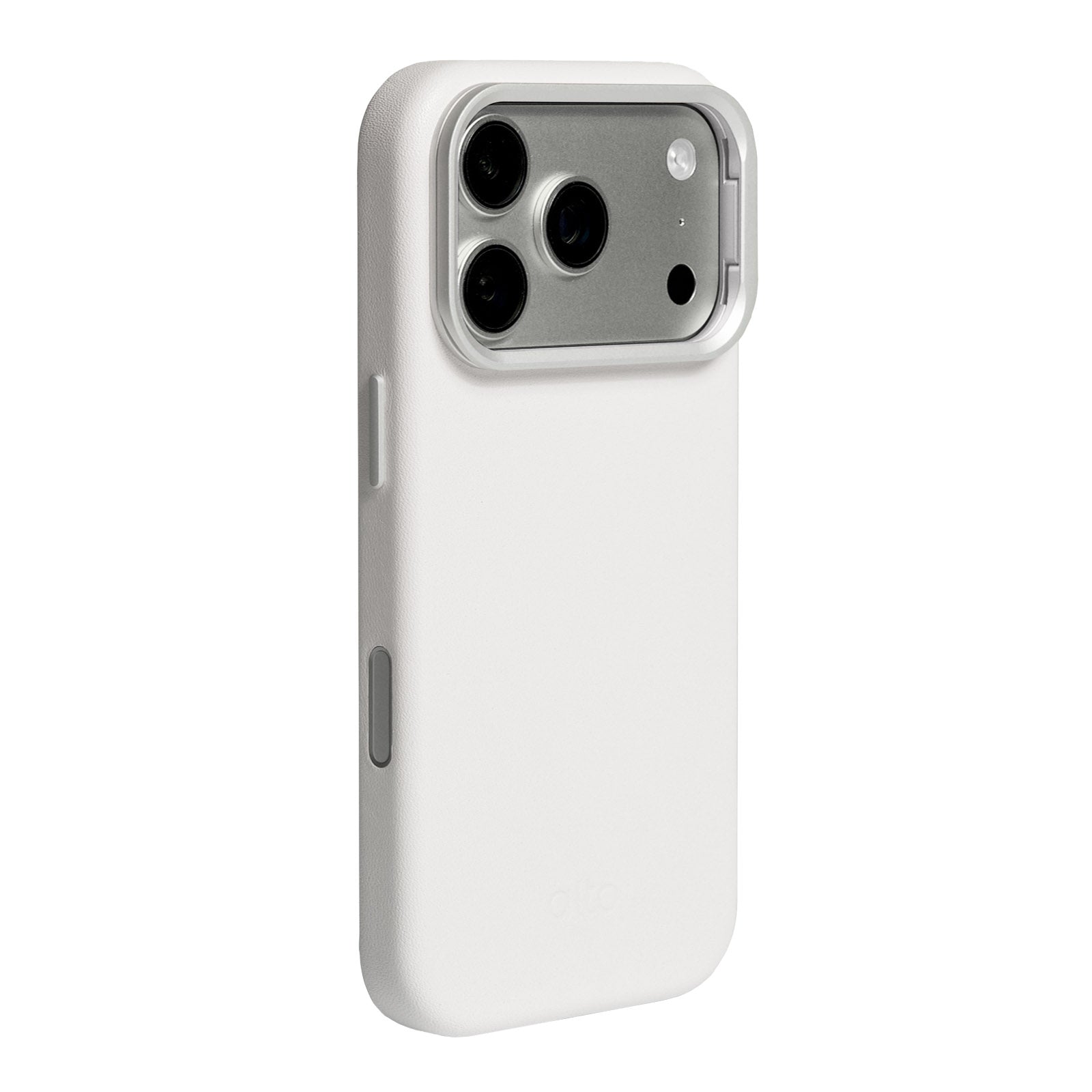 iPhone 18 Pro/17 Pro - Uplop 磁吸支架皮革手機殼 - 霜月白