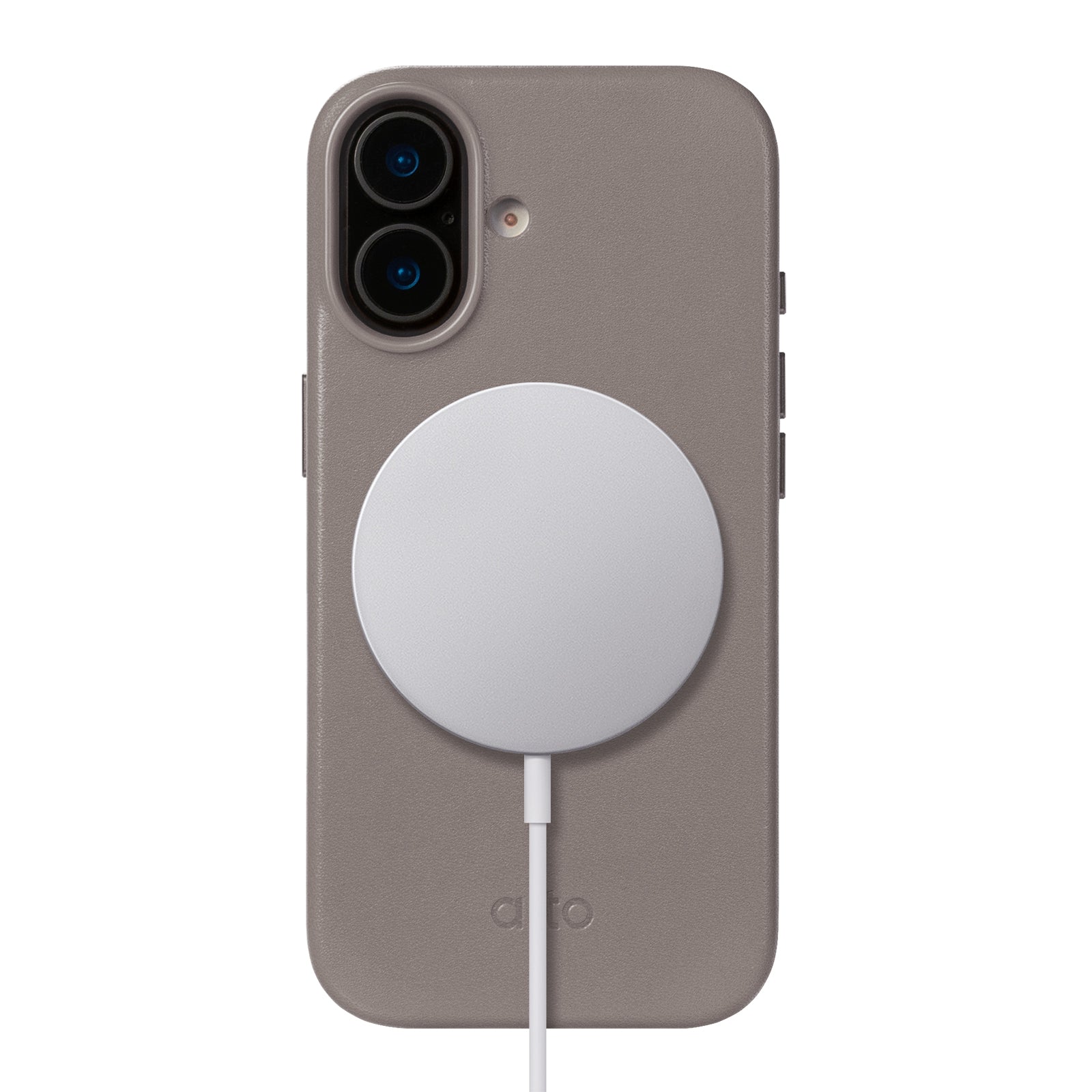 iPhone 17 - Clop 磁吸皮革手機殼 - 礫石灰