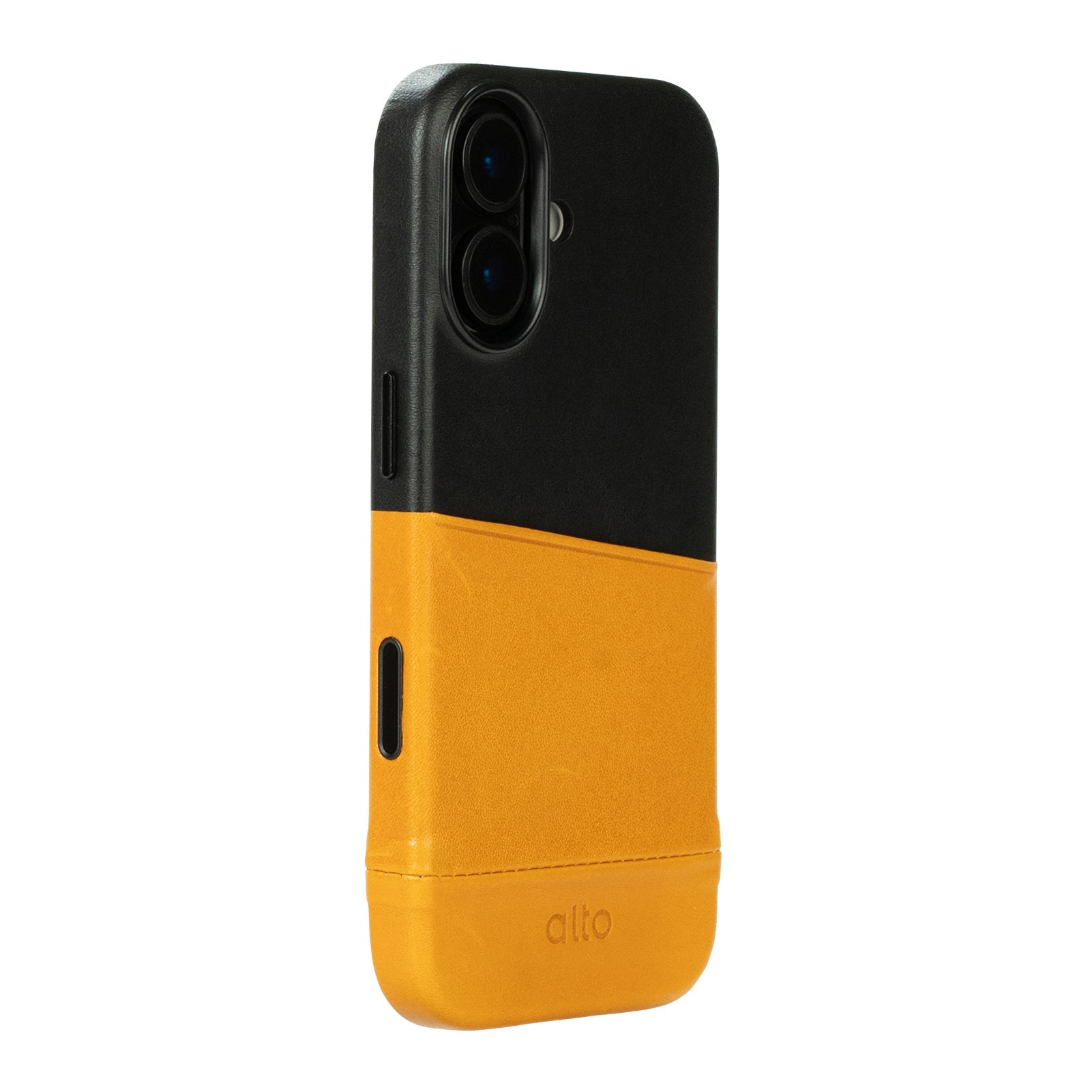 惜福品 - iPhone 17 - Metro 插卡式皮革手機殼 - 焦糖棕/渡鴉黑
