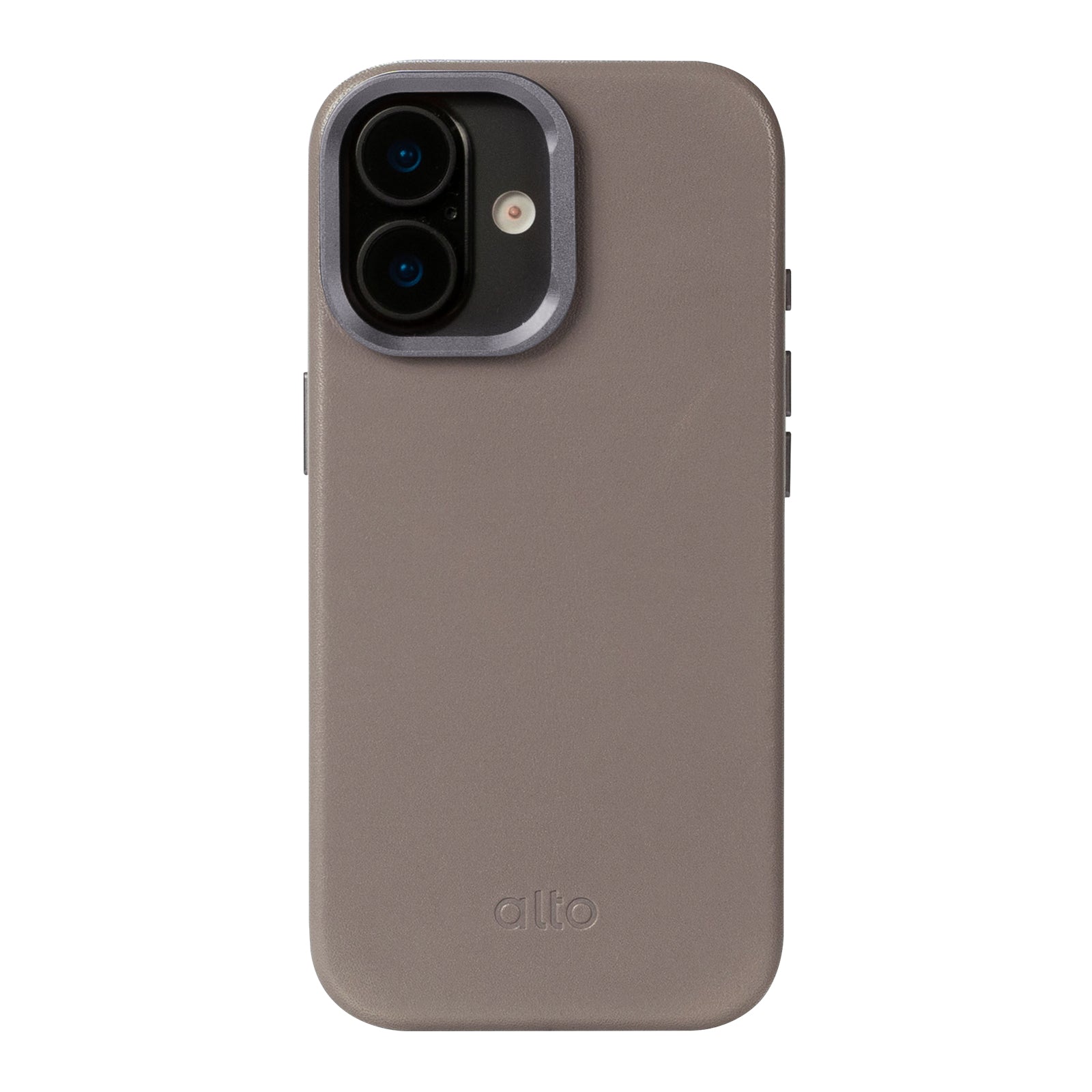 iPhone 17 - Uplop 磁吸支架皮革手機殼 - 礫石灰