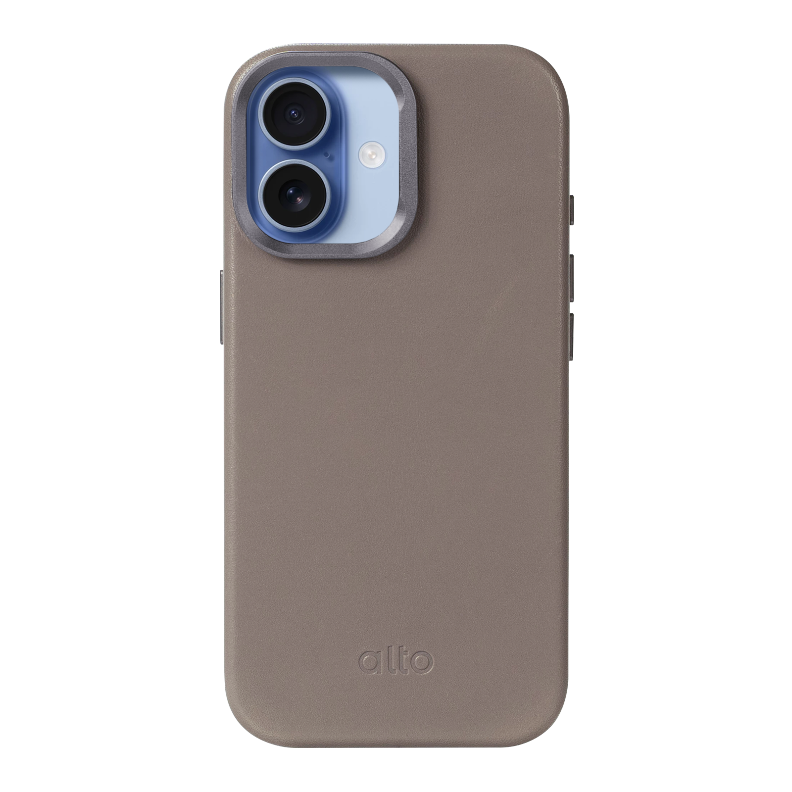 iPhone 17 - Uplop 磁吸支架皮革手機殼 - 礫石灰