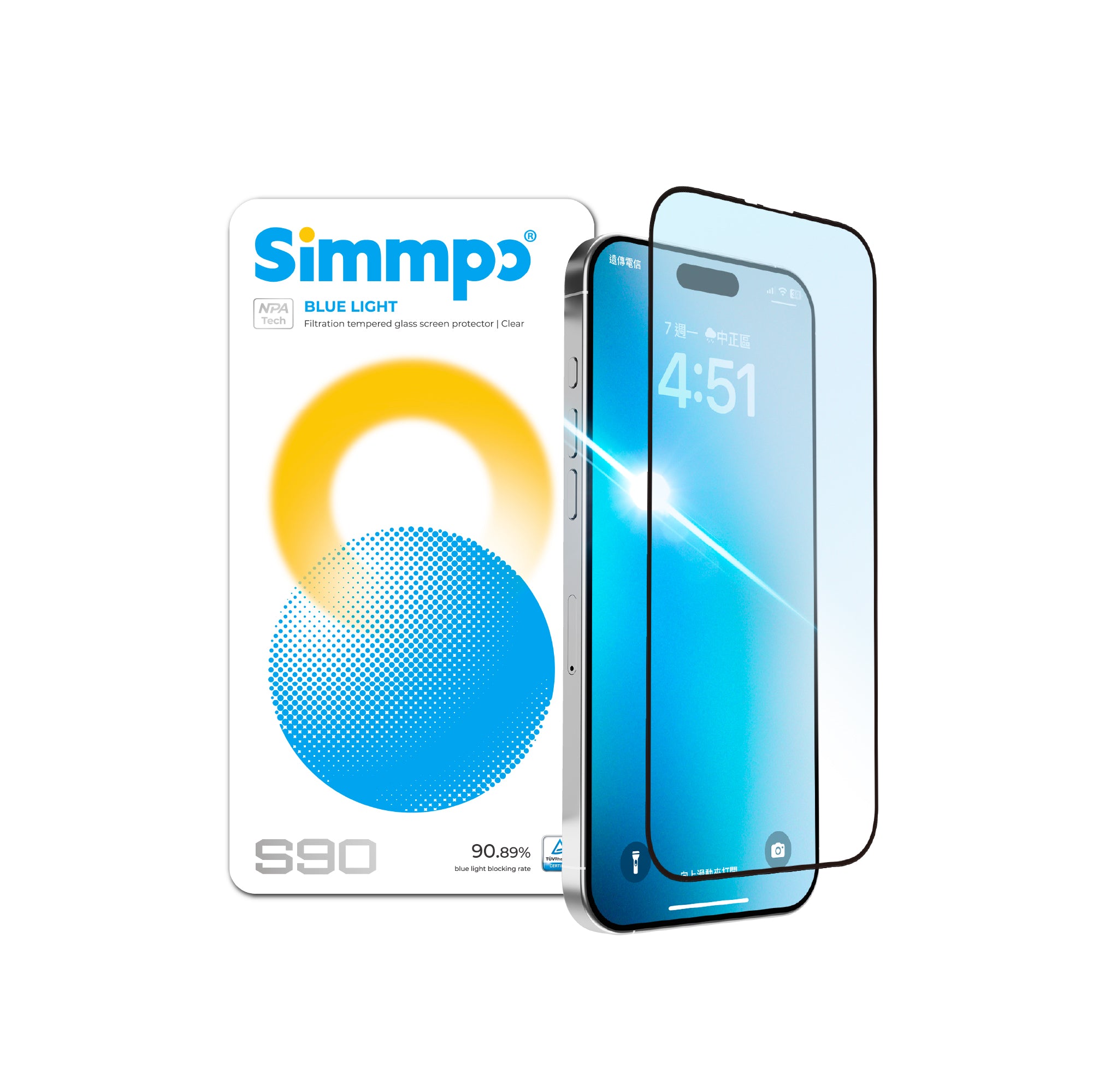 Simmpo® 次世代-高透抗藍光護眼保護貼 + 對位框