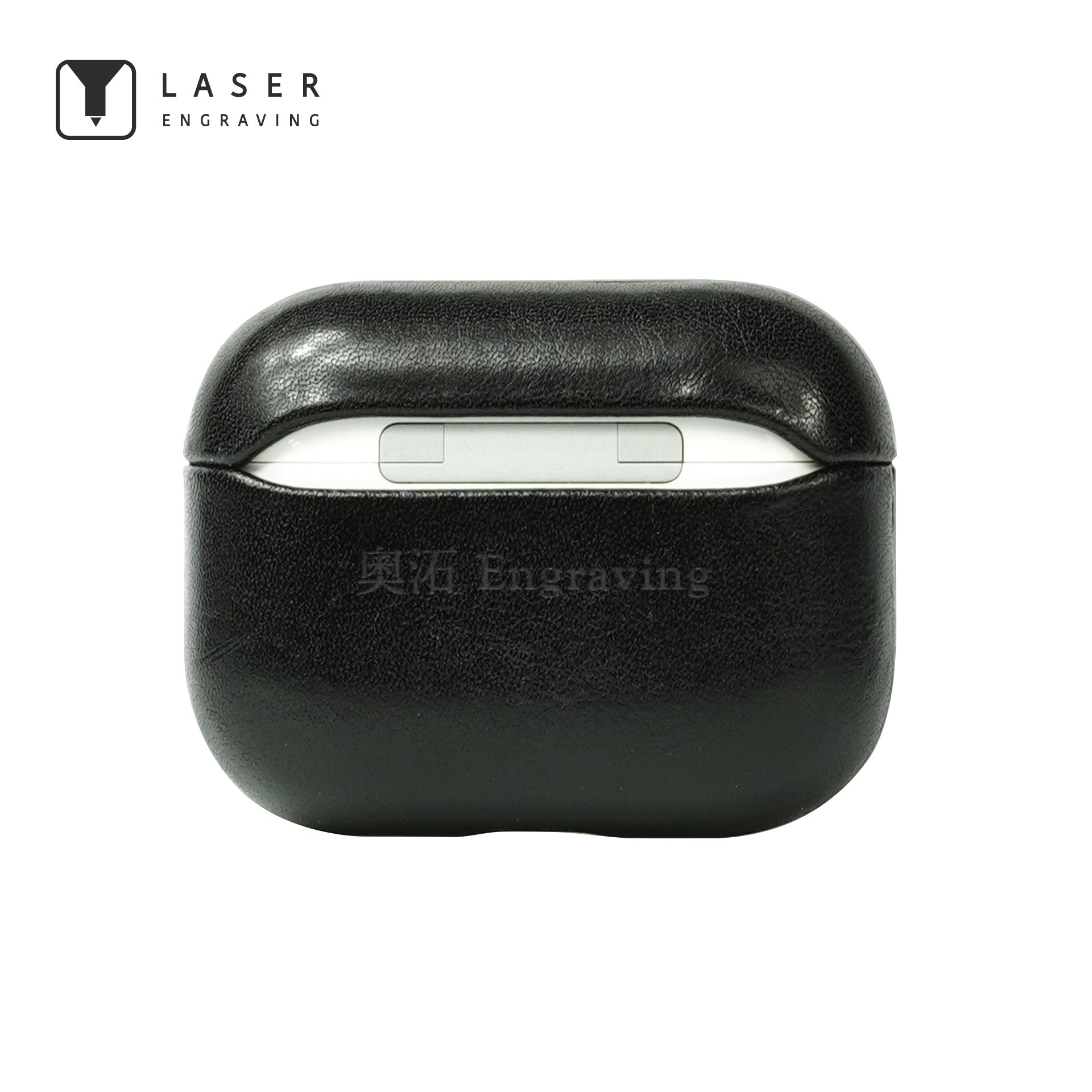 AirPods Pro 3 皮革保護套 - 渡鴉黑