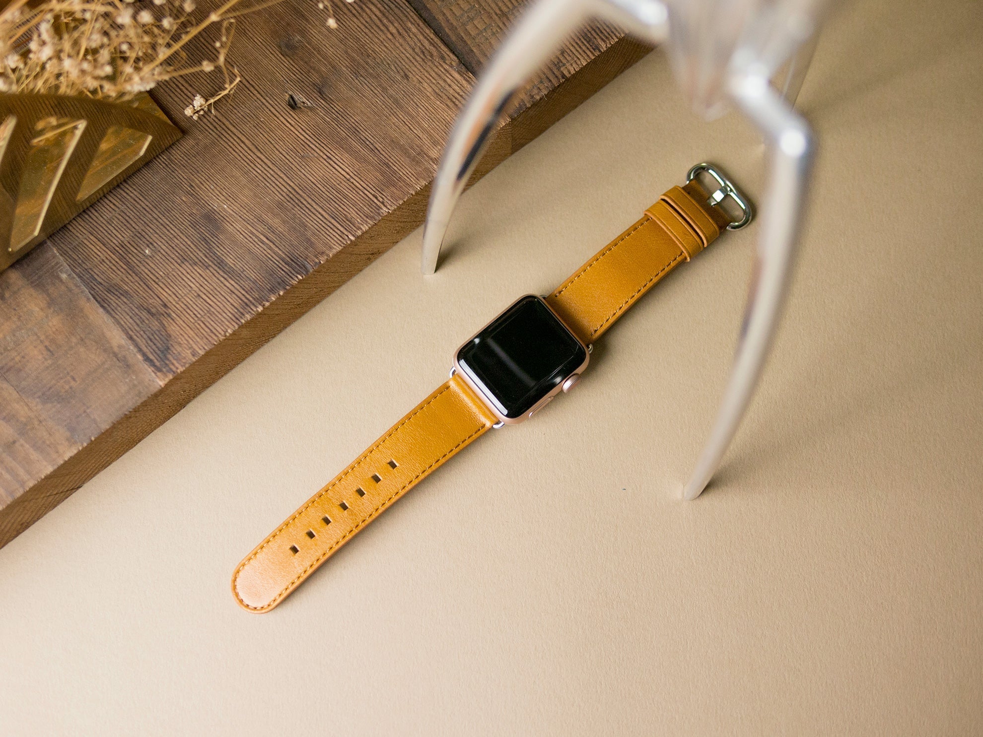 惜福品 - Apple Watch 皮革錶帶 - 38-42mm - 焦糖棕