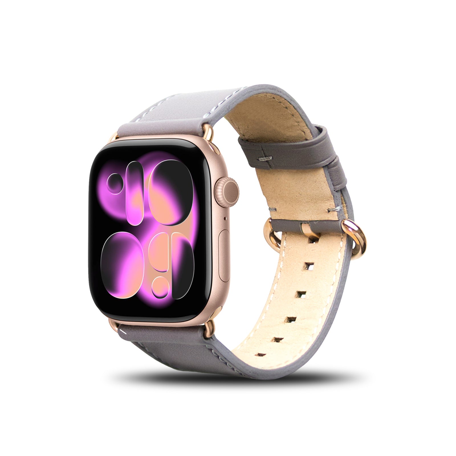Apple Watch 皮革錶帶 - 38-42mm - 礫石灰