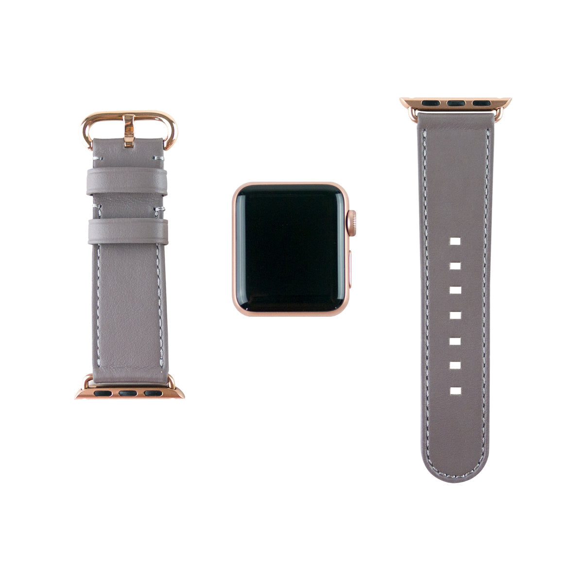 惜福品 - Apple Watch 皮革錶帶 - 38-42mm - 礫石灰
