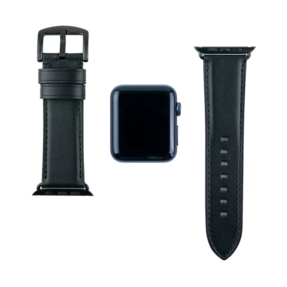 惜福品 - Apple Watch 皮革錶帶 - 44-49mm - 渡鴉黑