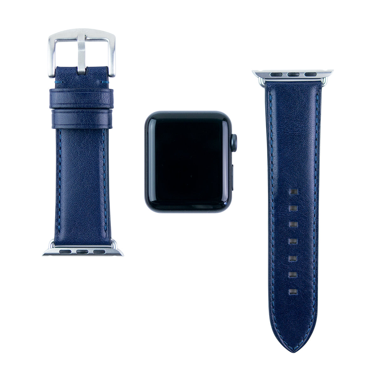 惜福品 - Apple Watch 皮革錶帶 - 44-49mm - 海軍藍