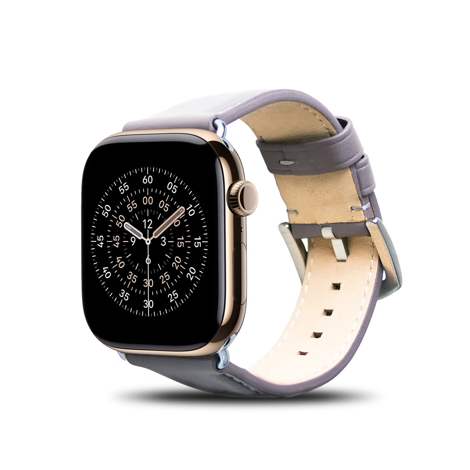 Apple Watch 皮革錶帶 - 44-49mm - 礫石灰