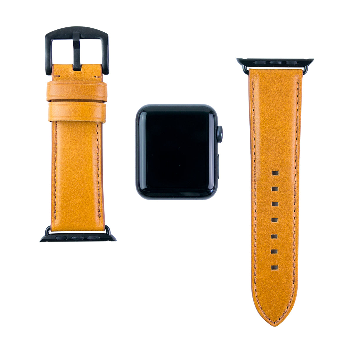 惜福品 - Apple Watch 皮革錶帶 - 44-49mm - 焦糖棕