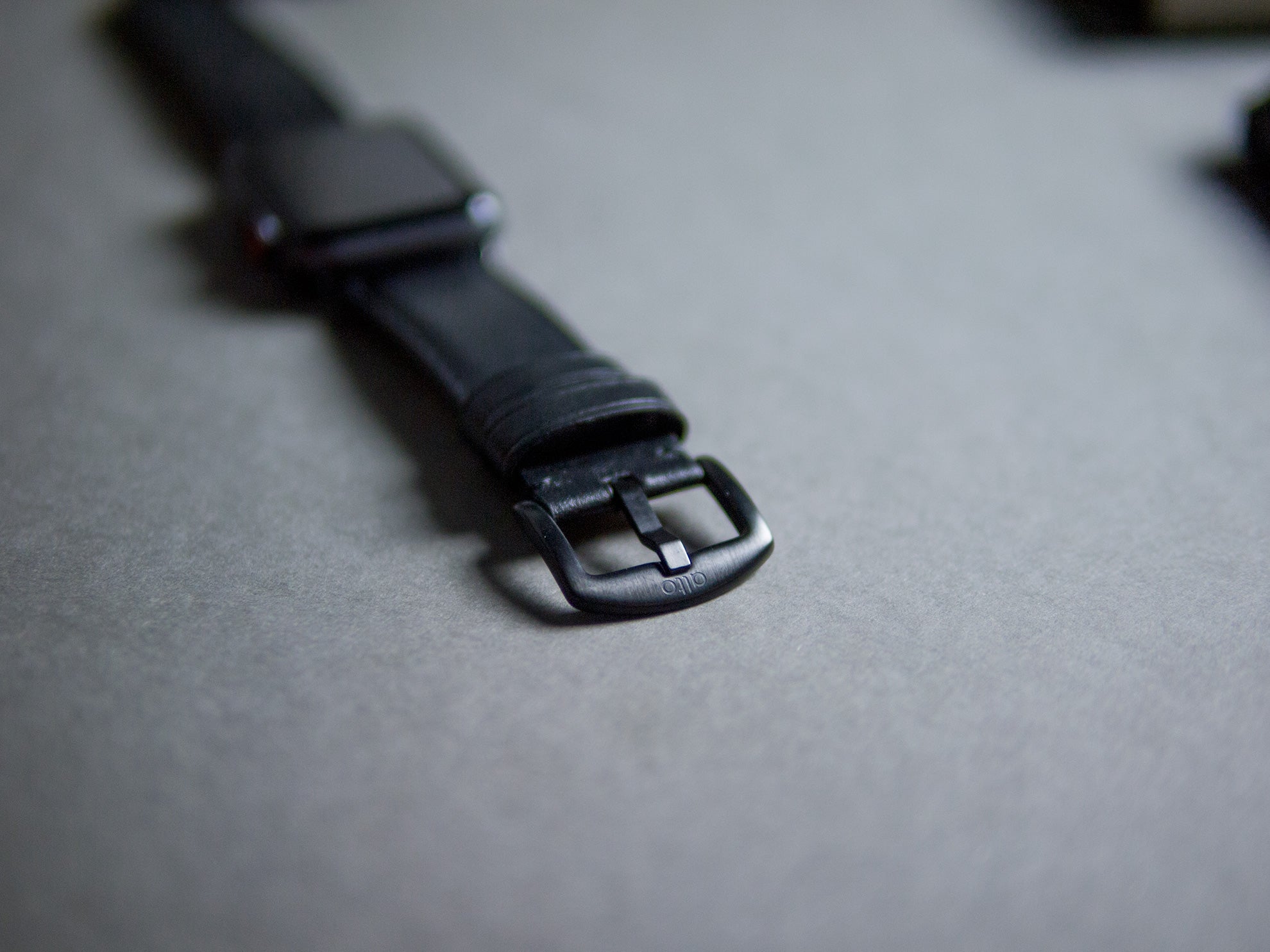 惜福品 - Apple Watch 皮革錶帶 - 44-49mm - 渡鴉黑