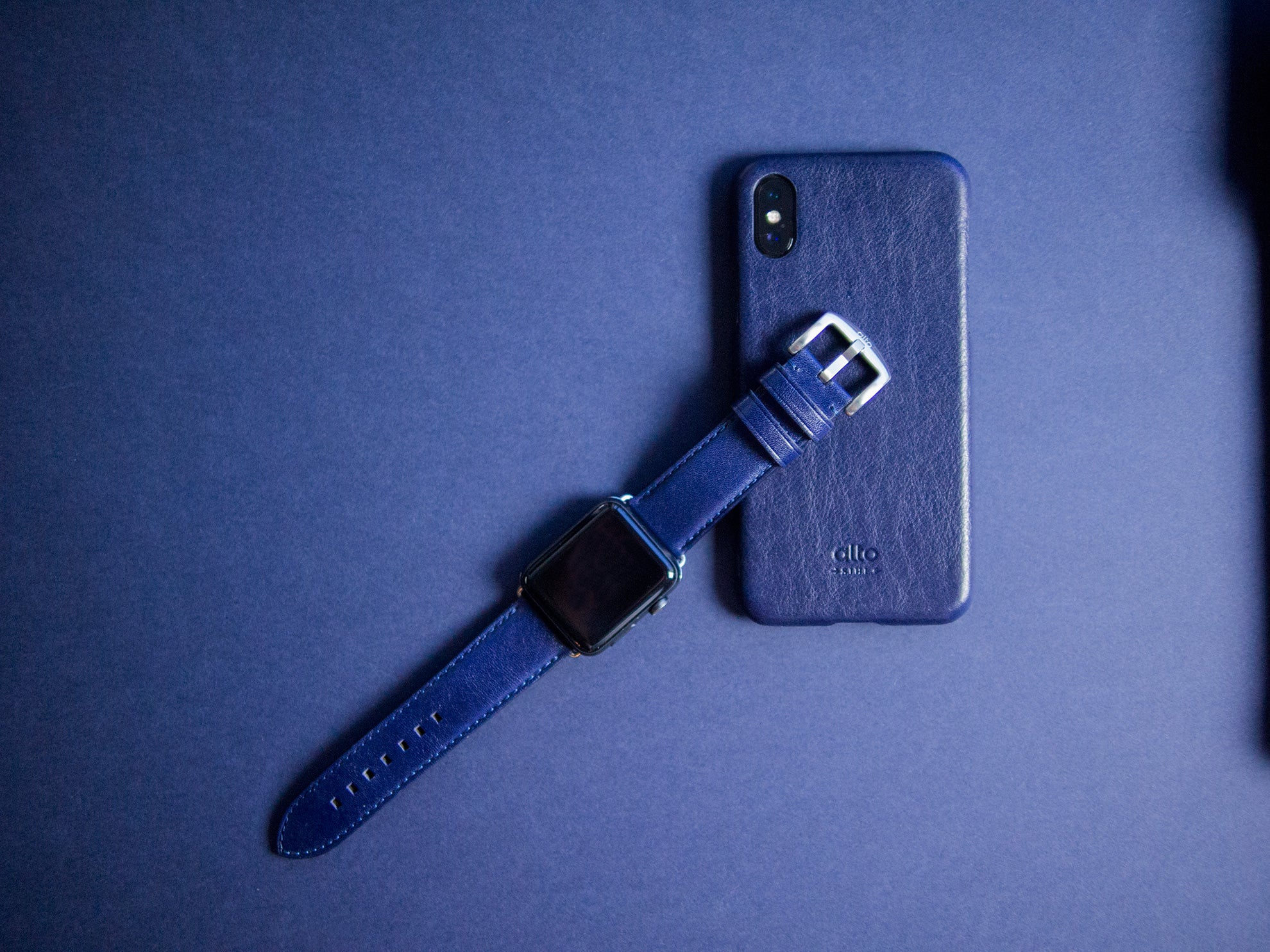 惜福品 - Apple Watch 皮革錶帶 - 44-49mm - 海軍藍