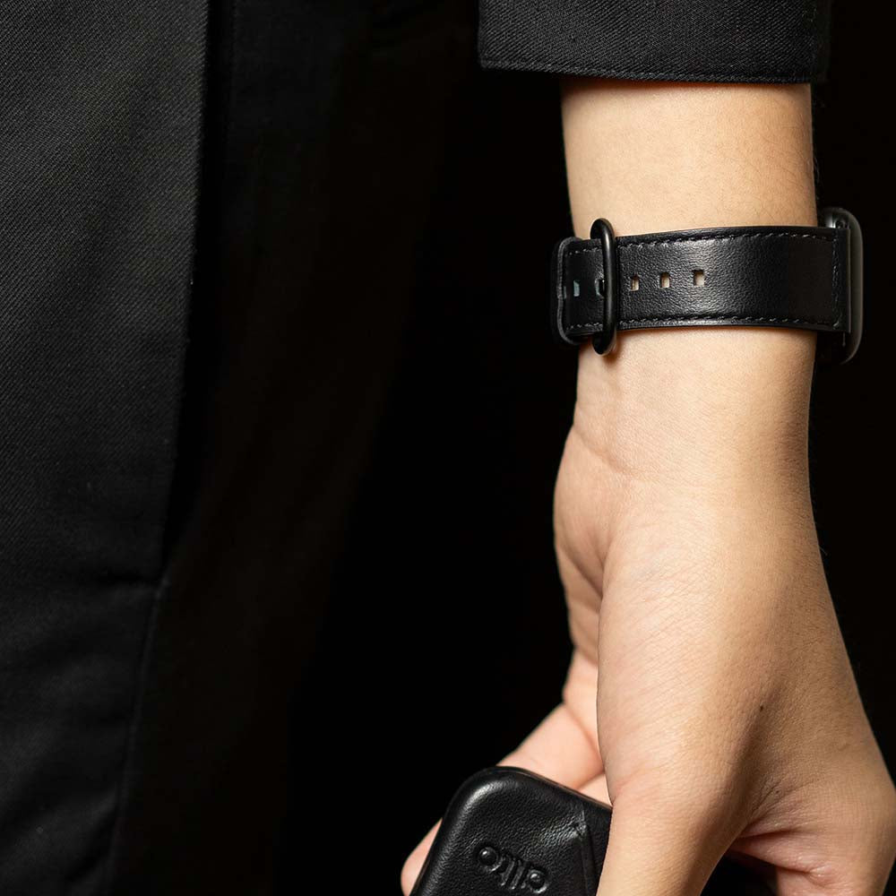 惜福品 - Apple Watch 皮革錶帶 - 38-42mm - 渡鴉黑