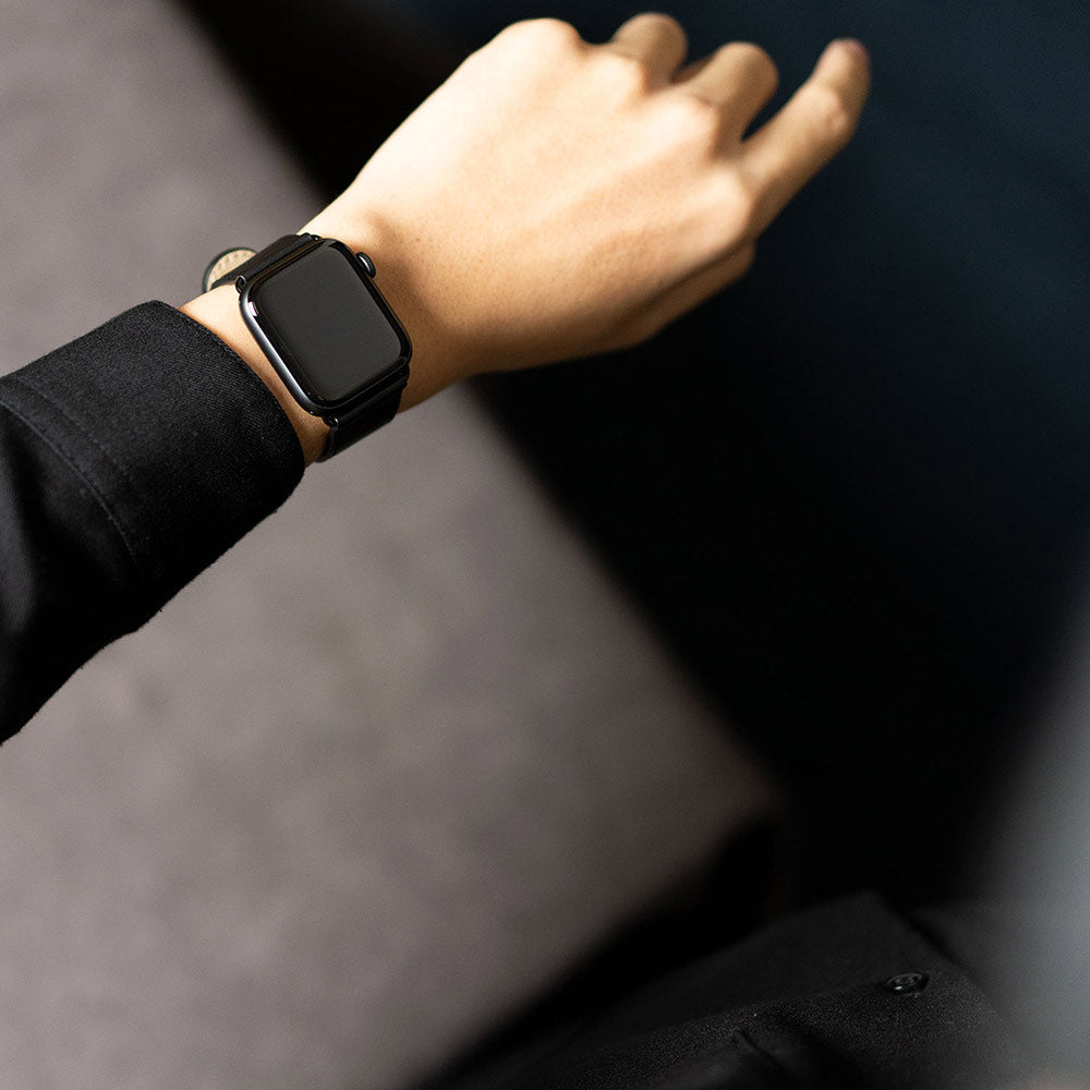 Alto Apple Watch 皮革錶帶 - 38/40/41mm - 渡鴉黑