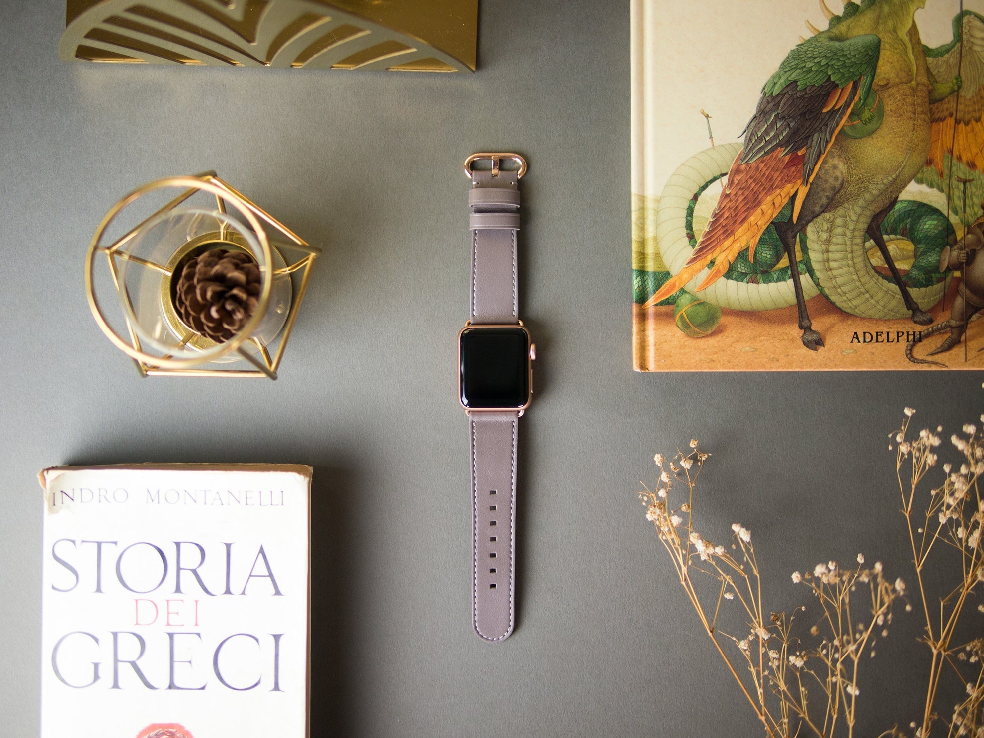 惜福品 - Apple Watch 皮革錶帶 - 38-42mm - 礫石灰