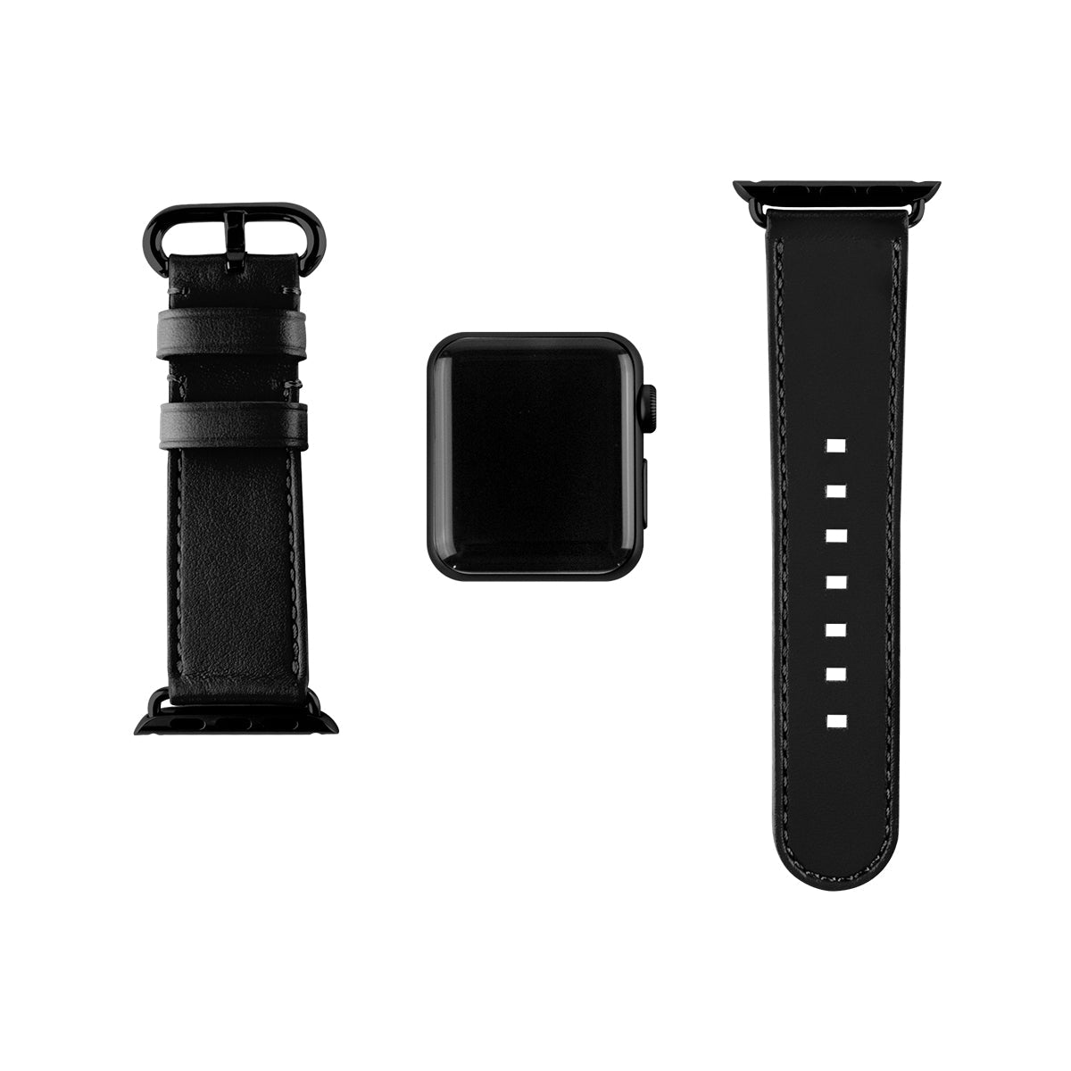 Alto Apple Watch 皮革錶帶 - 38/40/41mm - 渡鴉黑