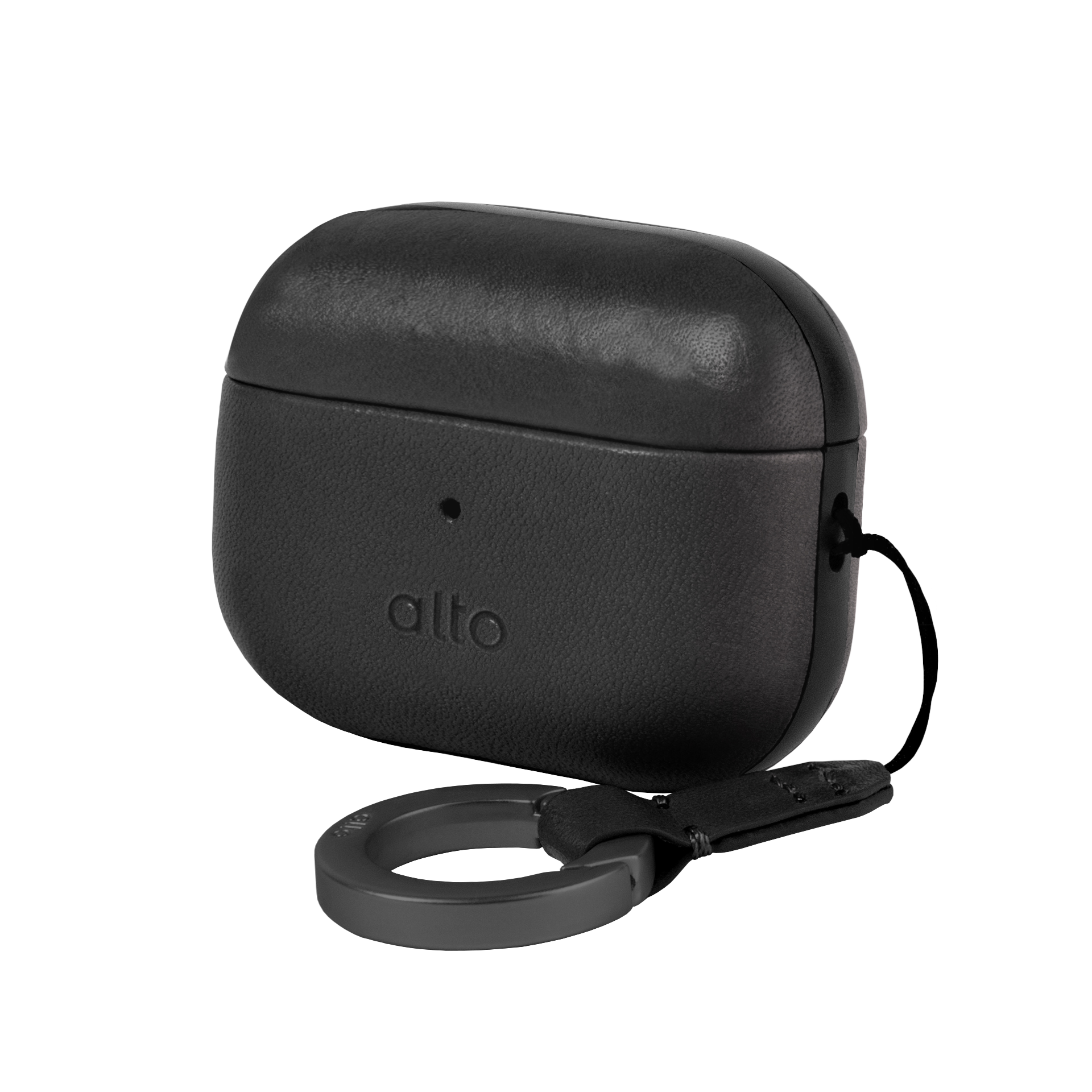 AirPods Pro 3 皮革保護套 - 渡鴉黑
