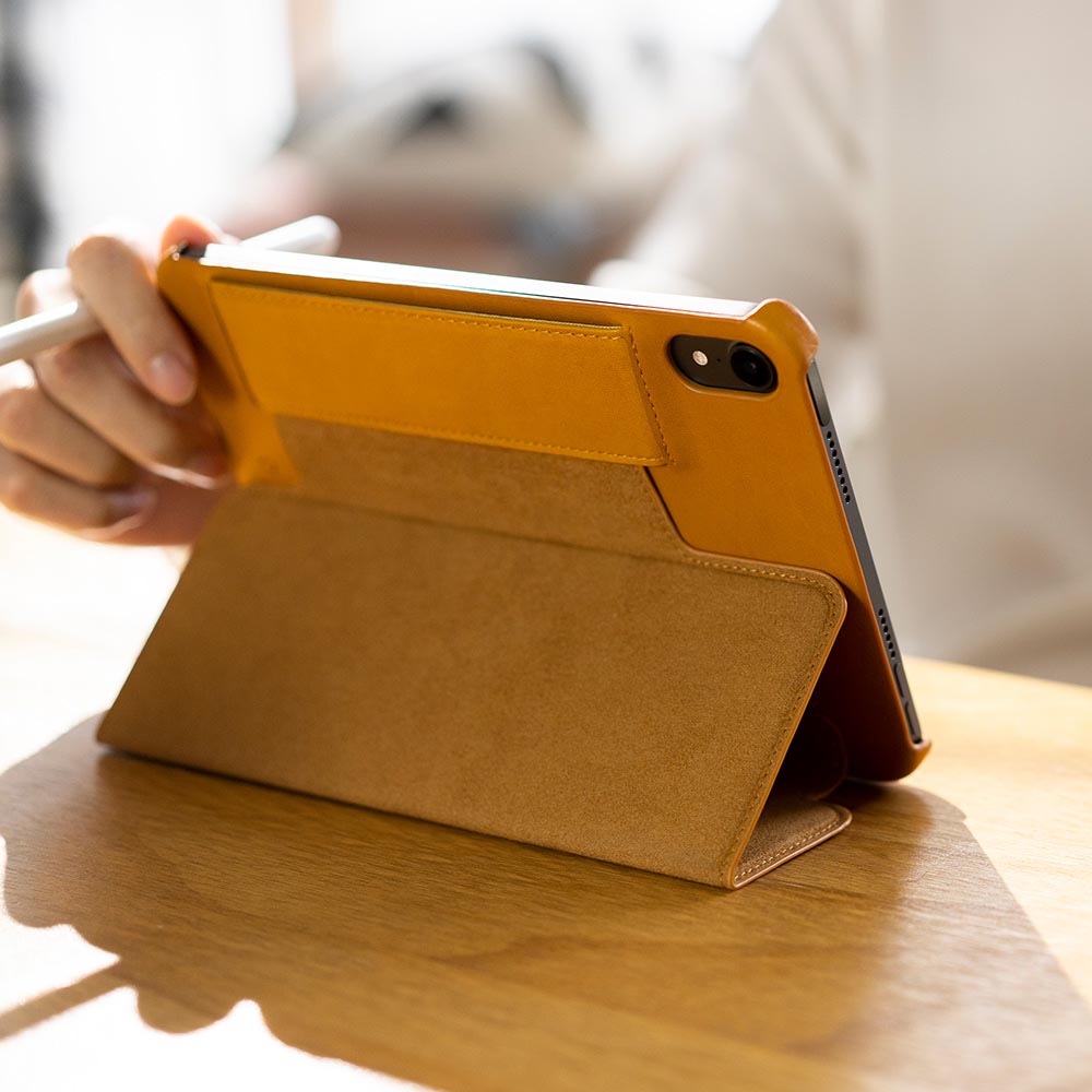 惜福品 - iPad mini 書本式皮革保護套 - 焦糖棕