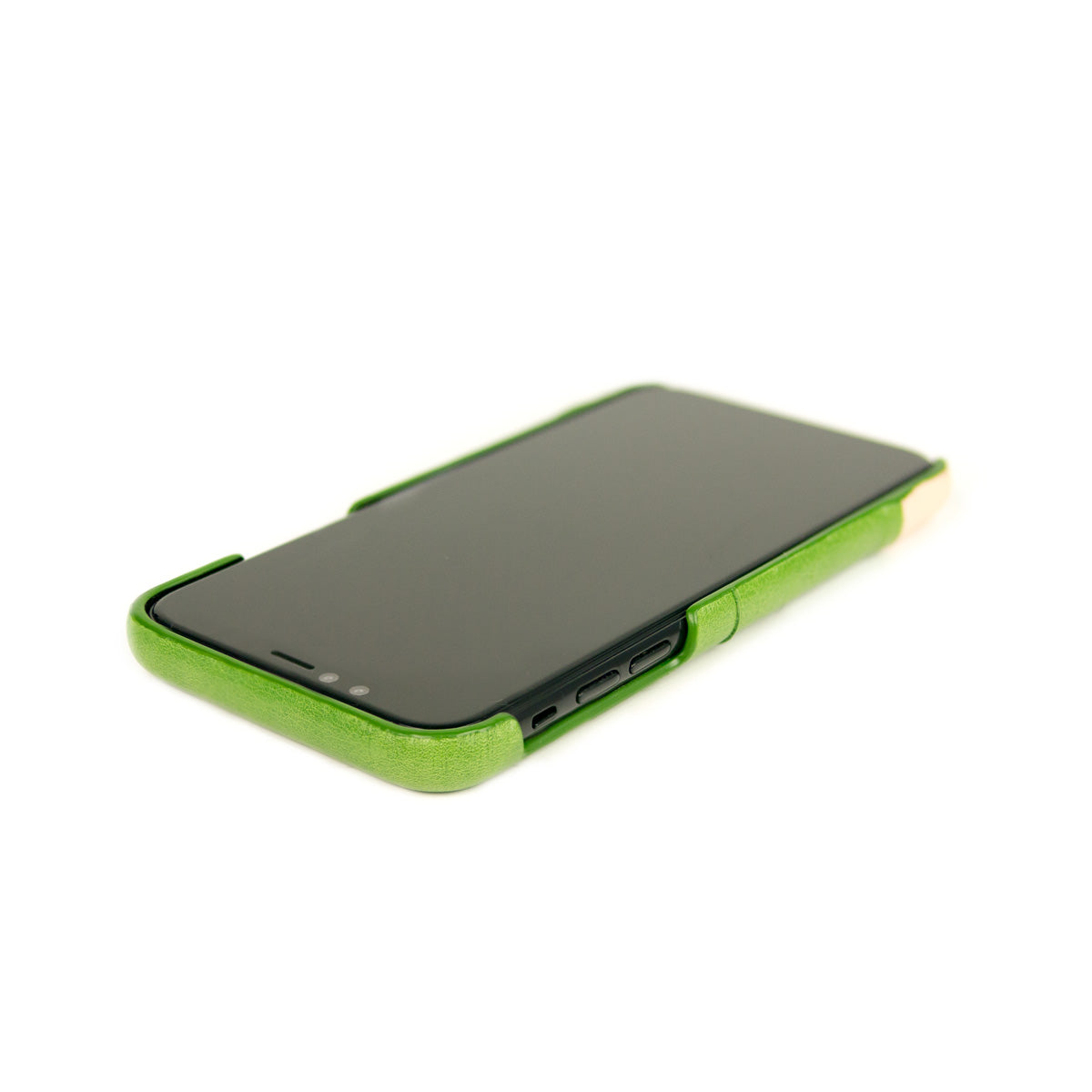 惜福品 - iPhone Xs Max - Metro 插卡式皮革手機殼 - 萊姆綠/本色