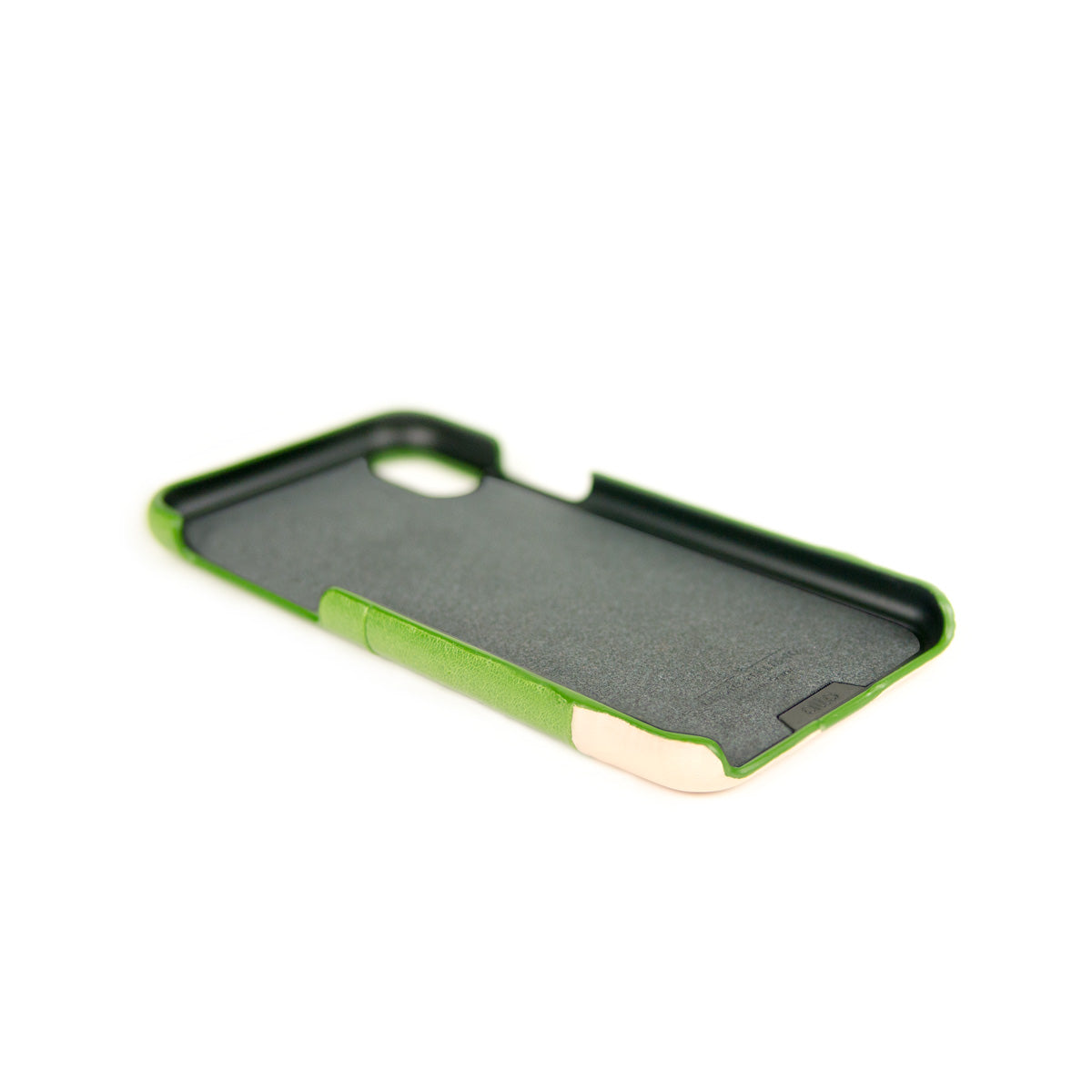 惜福品 - iPhone Xs Max - Metro 插卡式皮革手機殼 - 萊姆綠/本色