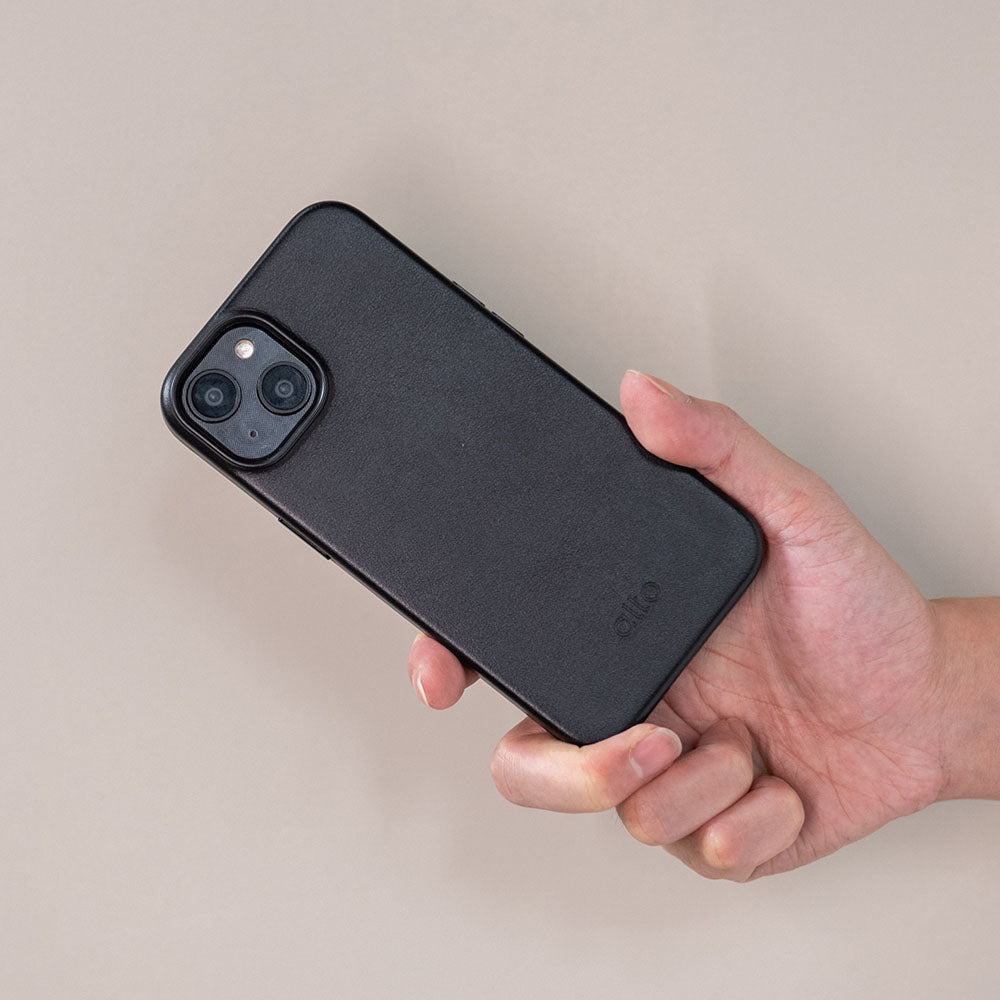 iPhone 14 Plus - Original 經典皮革手機殼 - 渡鴉黑