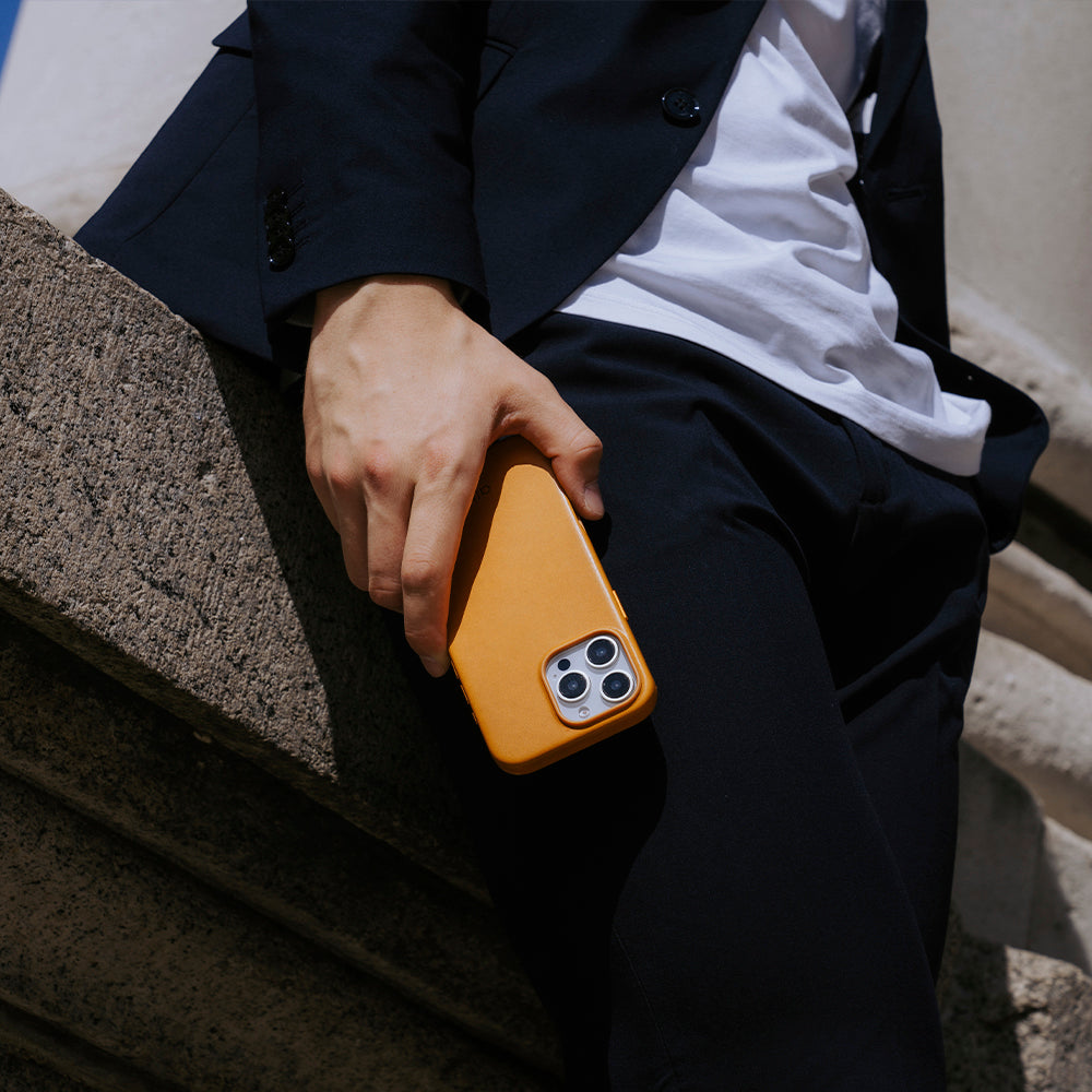 惜福品 - iPhone 16 Pro - Clop 磁吸皮革手機殼 - 焦糖棕