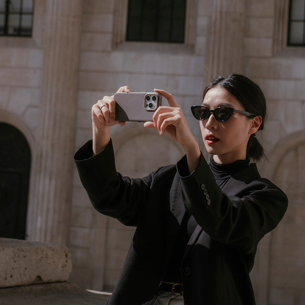 惜福品 - iPhone 16 Pro Max - Clop 磁吸皮革手機殼 - 礫石灰