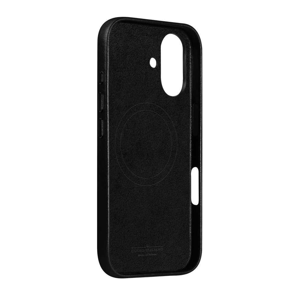 iPhone 16 - Clop 磁吸皮革手機殼 - 渡鴉黑