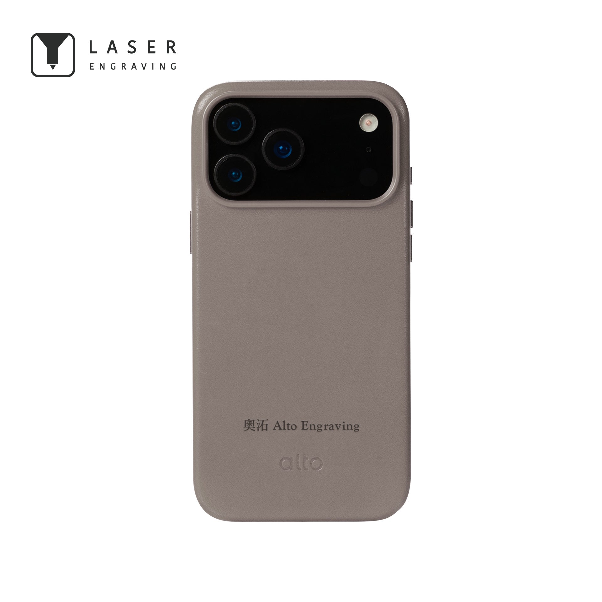 iPhone 17 Pro Max - Clop 磁吸皮革手機殼 - 礫石灰