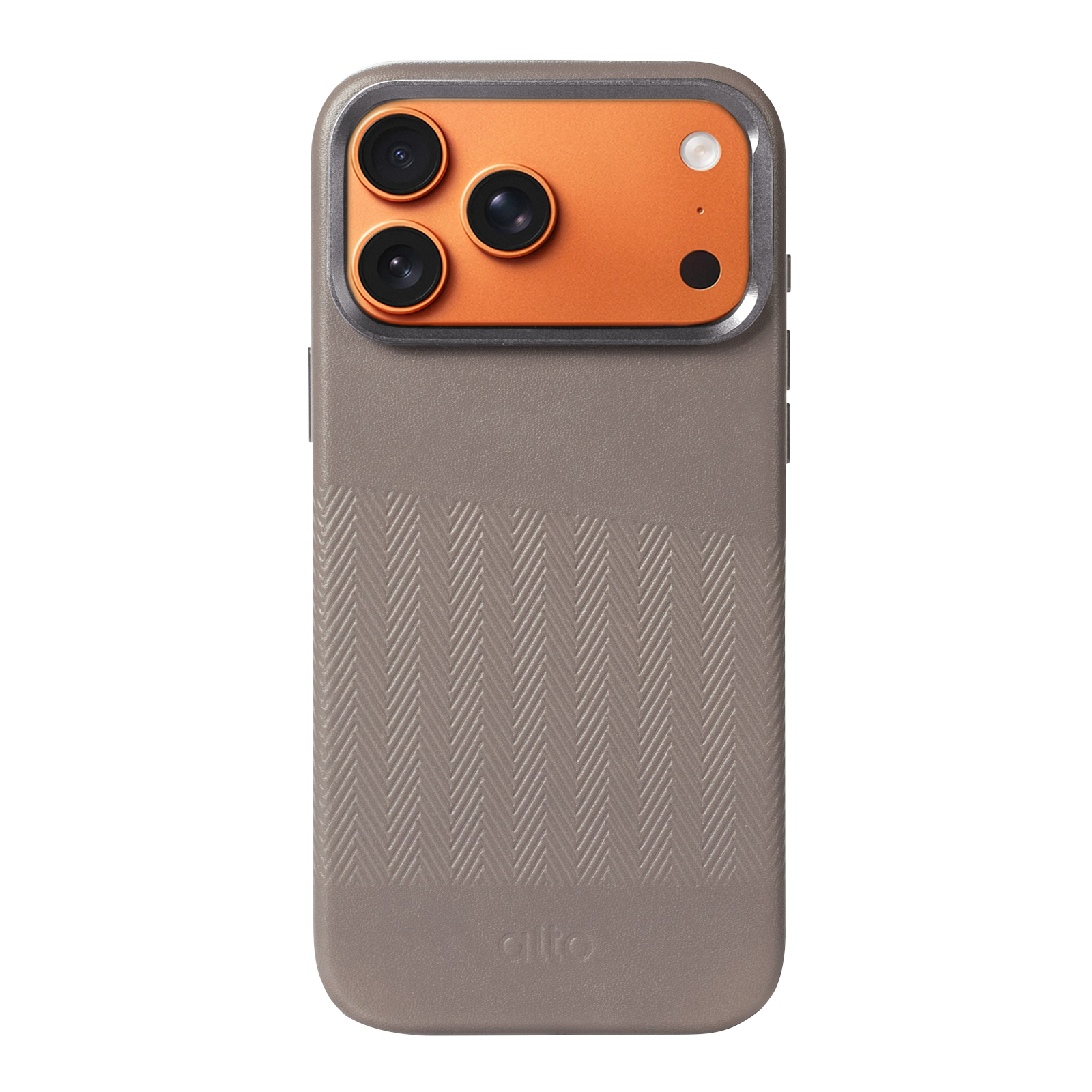 iPhone 17 Pro Max - Herring 磁吸支架皮革手機殼 - 礫石灰