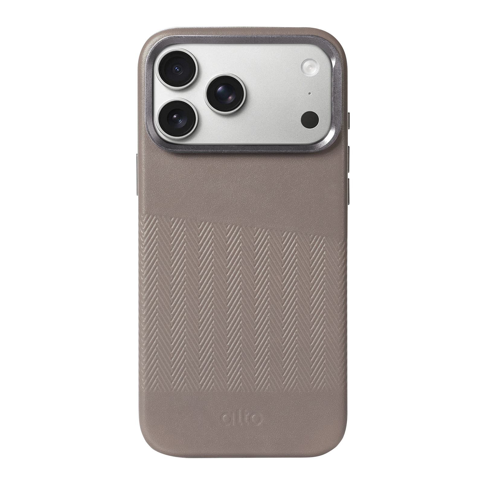 iPhone 17 Pro Max - Herring 磁吸支架皮革手機殼 - 礫石灰
