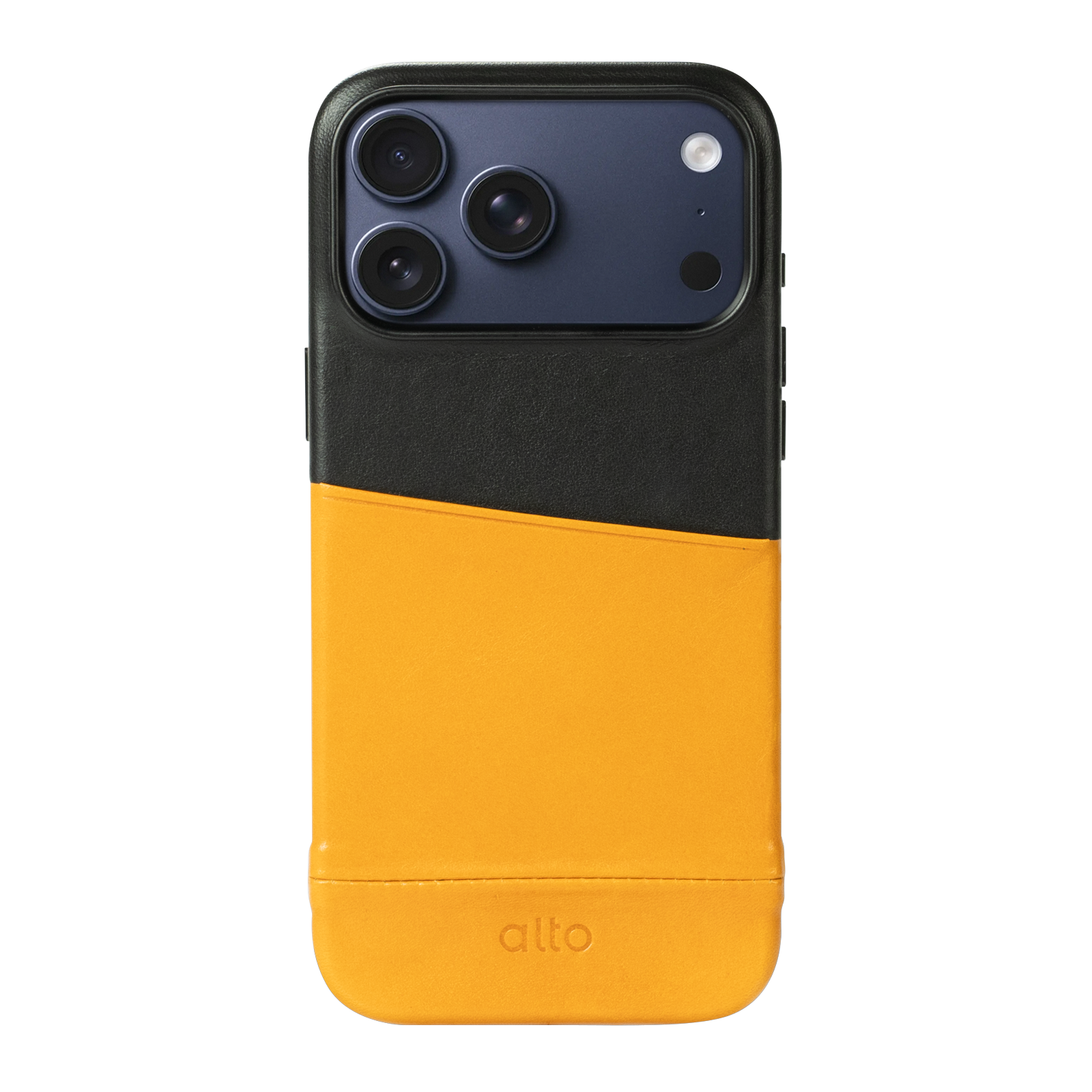 iPhone 17 Pro Max - Metro 插卡式皮革手機殼 - 焦糖棕/渡鴉黑