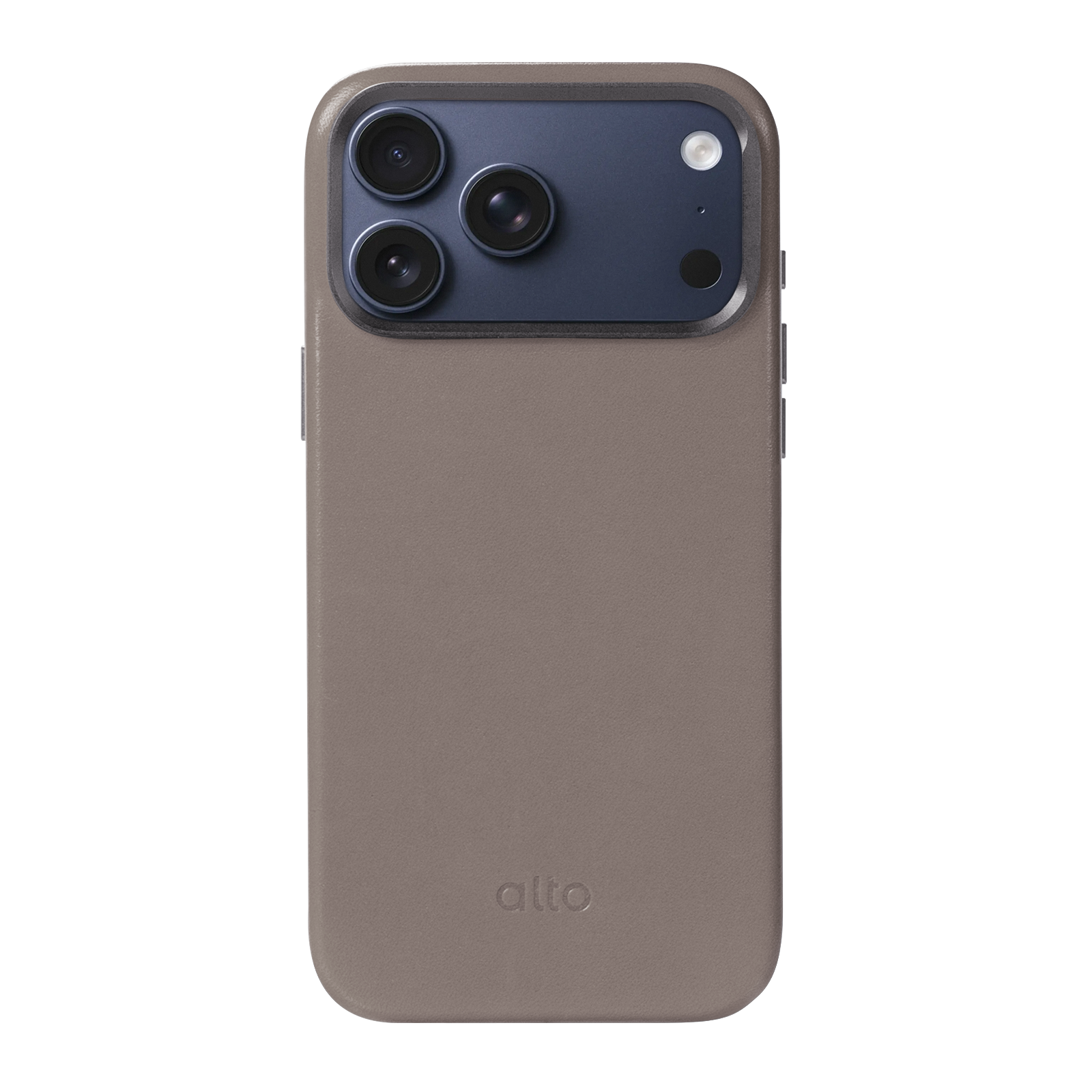 iPhone 17 Pro Max - Uplop 磁吸支架皮革手機殼 - 礫石灰