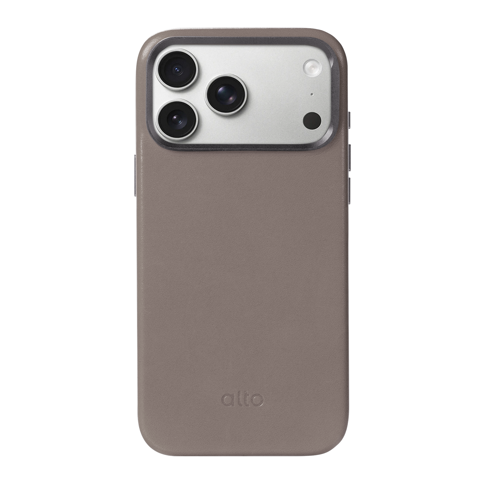 iPhone 17 Pro Max - Uplop 磁吸支架皮革手機殼 - 礫石灰