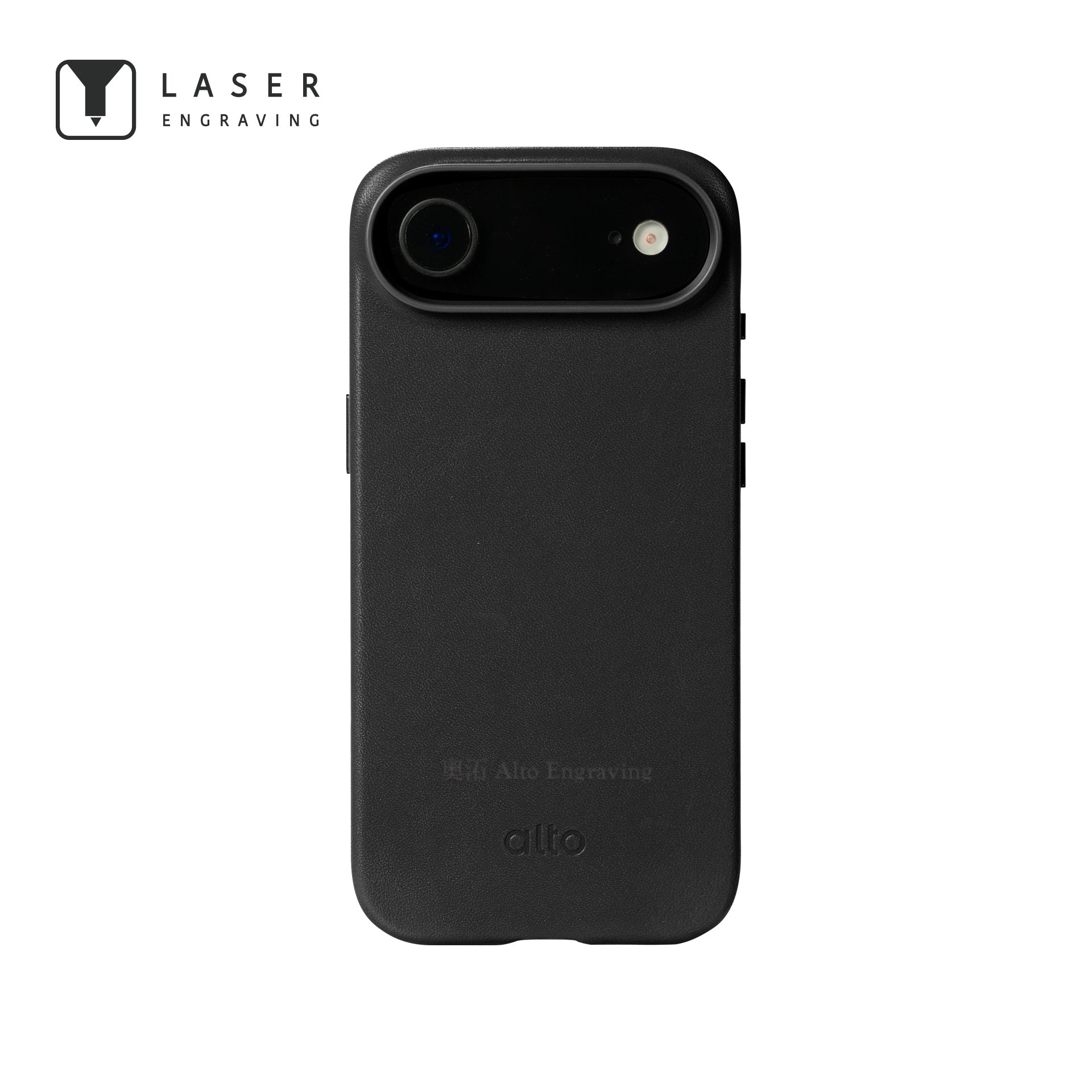 iPhone Air - Clop 磁吸皮革手機殼 - 渡鴉黑
